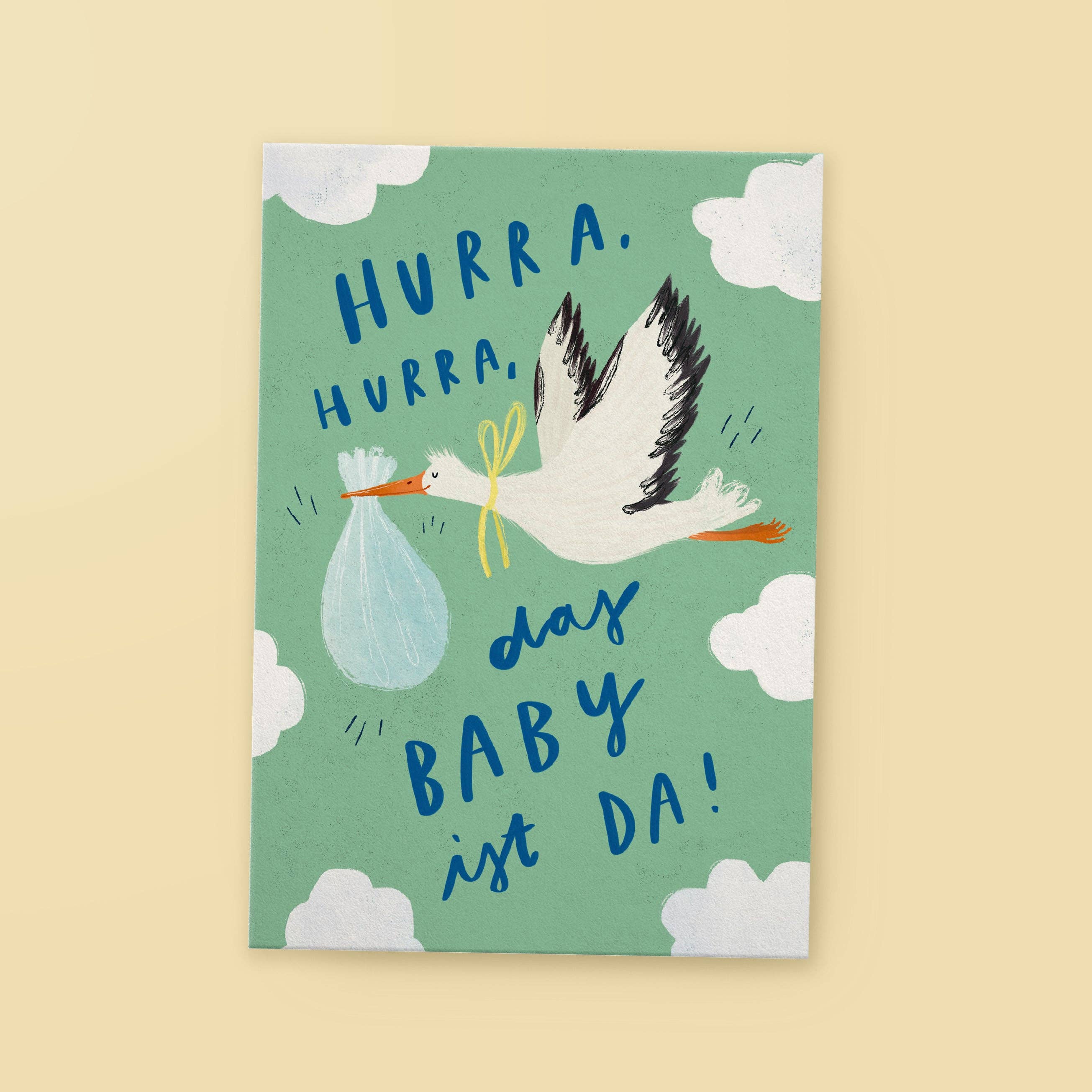 Franzizo Postkarte Hurra, Hurra, das Baby ist da!
