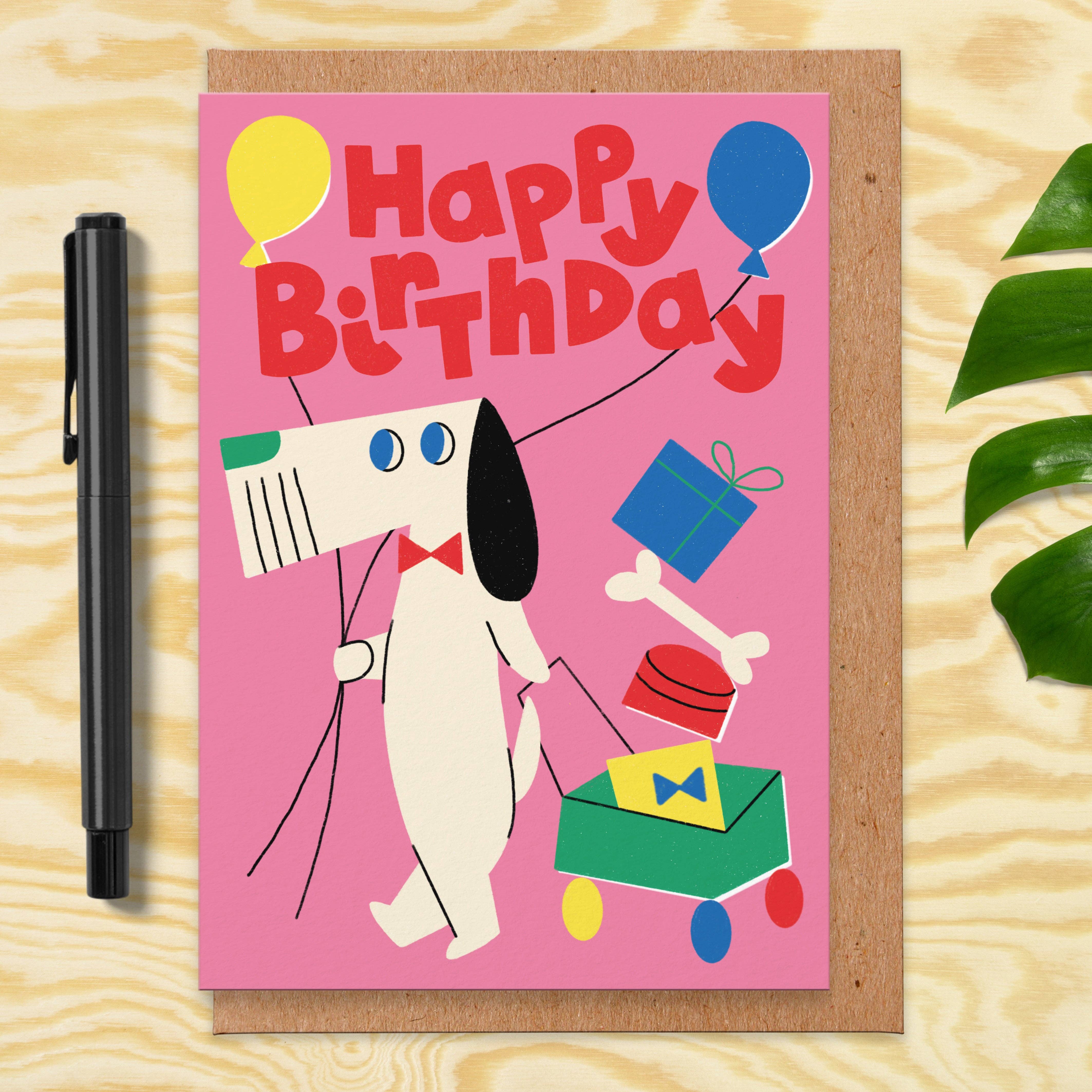 Studio Boketto Klappkarte Happy Birthday Dog