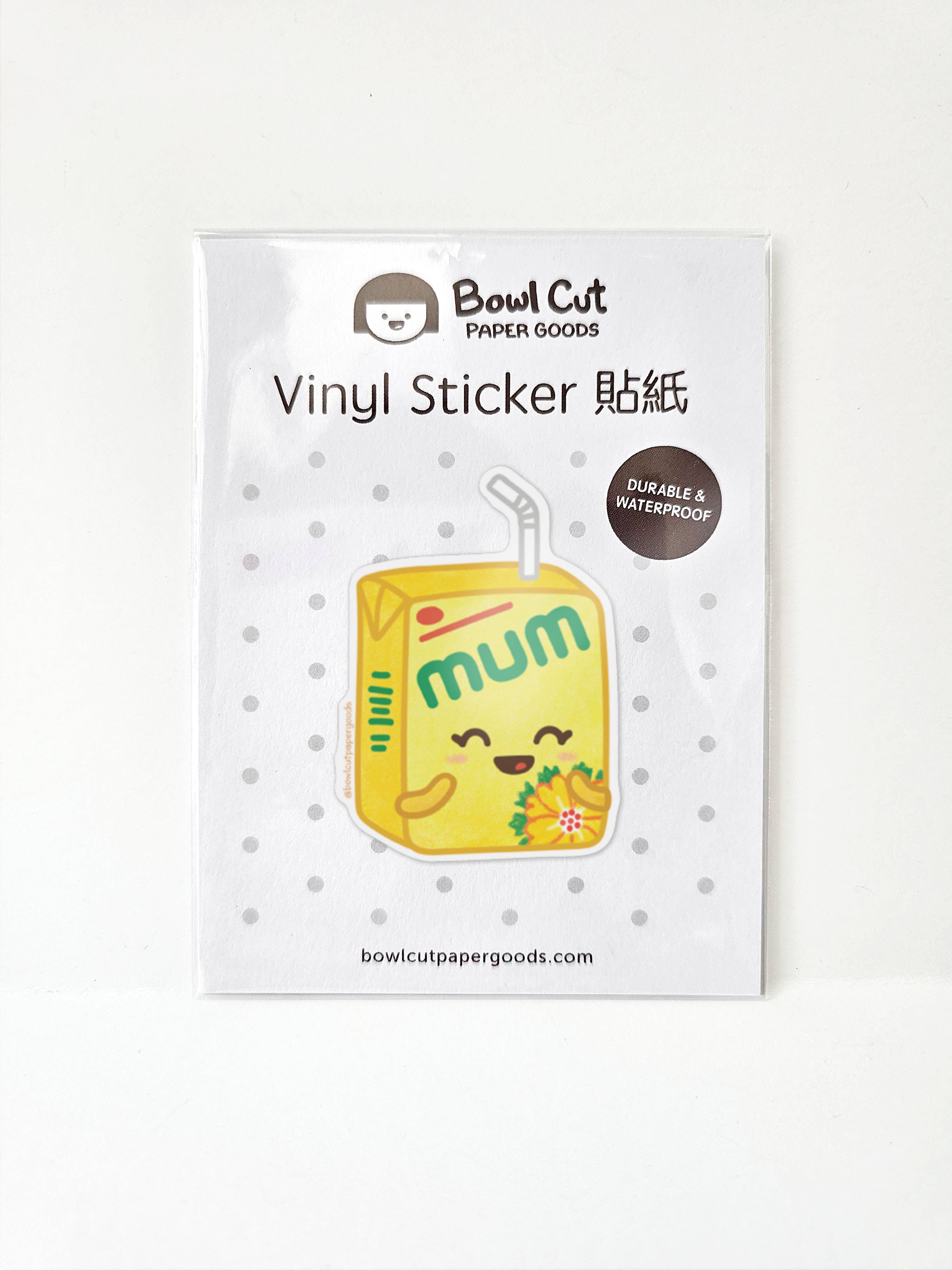 Bowl Cut Paper Goods Sticker Tea