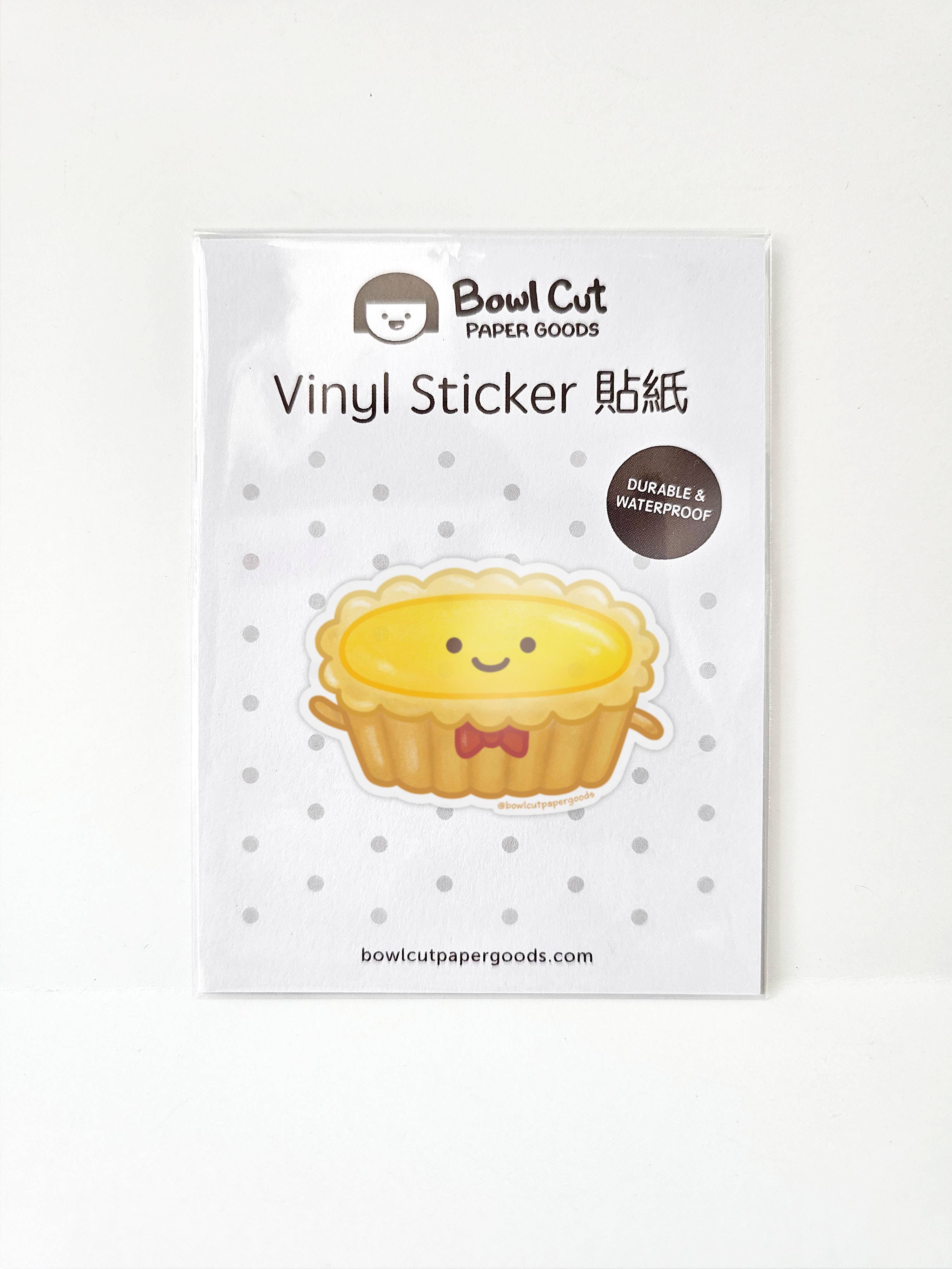Bowl Cut Paper Goods Sticker Dandy Egg Tart
