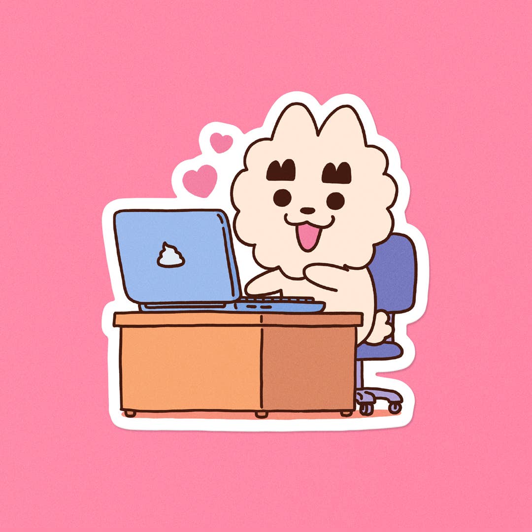 Yeaaah! Studio Sticker Croissant Computer