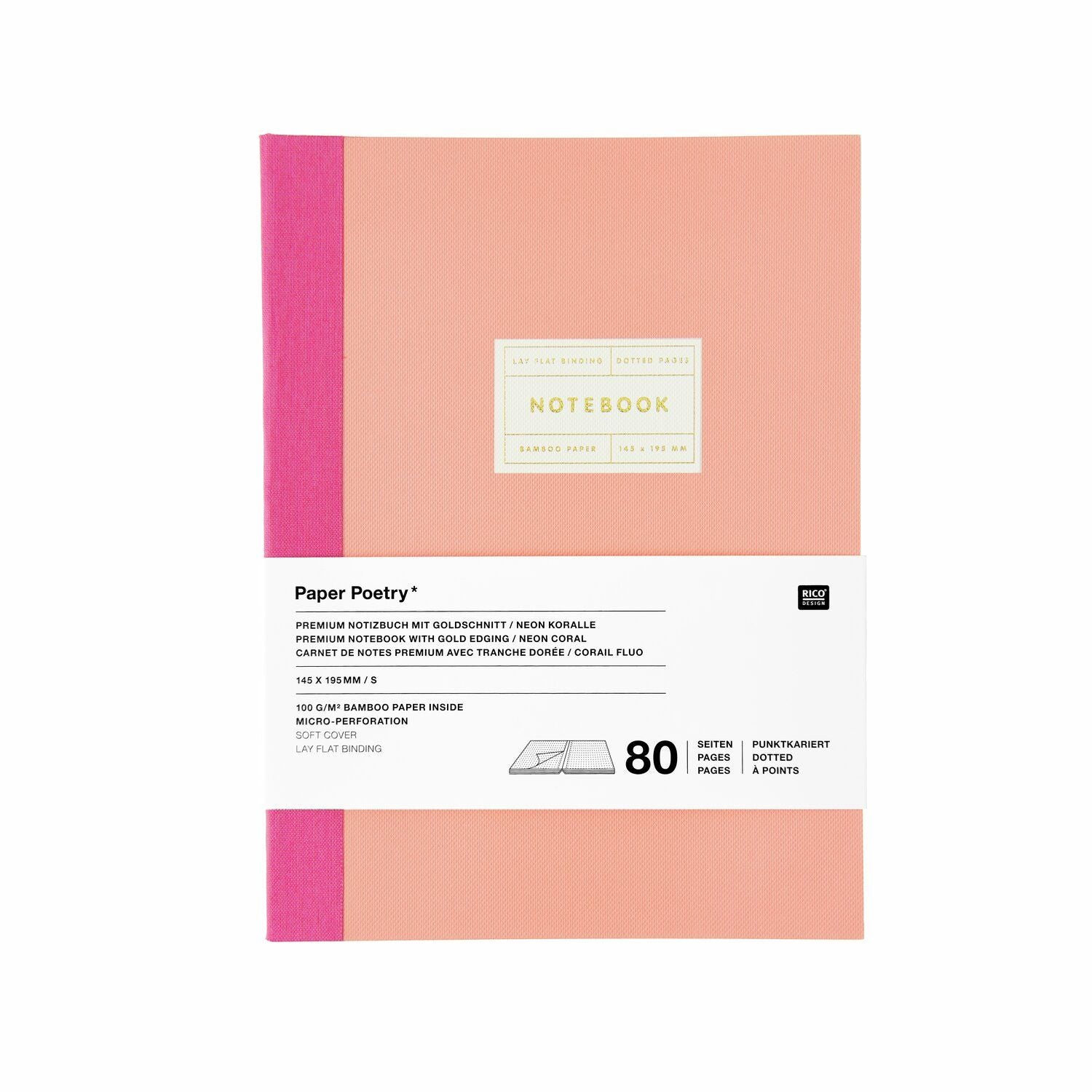 Paper Poetry Notizbuch La Vie En Rose Dot Grid S A5