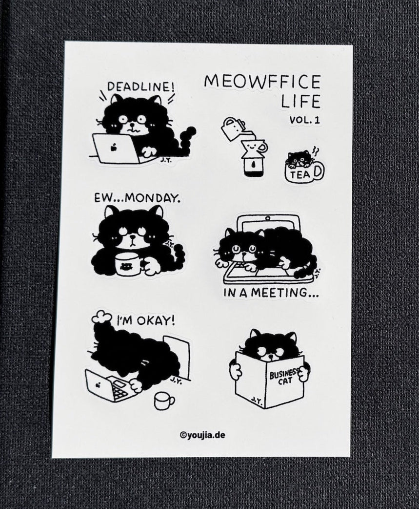 You Jia Sticker Set Meowffice Life Vol. 1