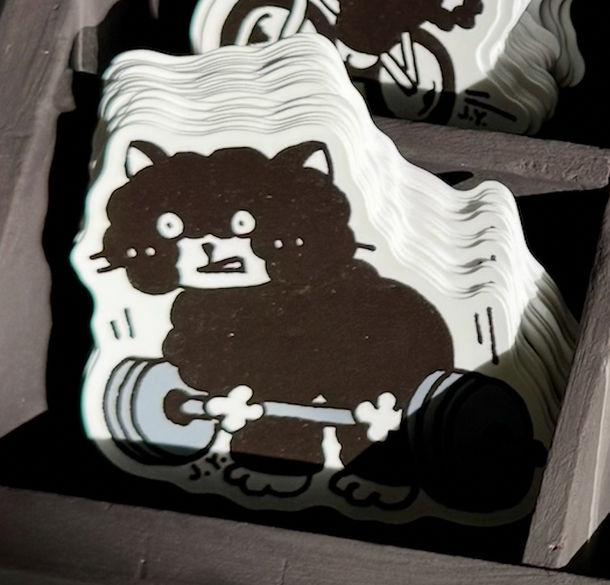 You Jia Sticker Cat Excercise