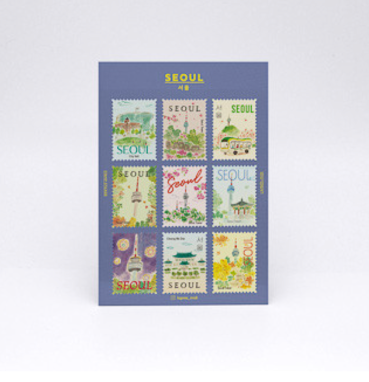 L'après Midi Sticker Postage Stamp Seoul Tower