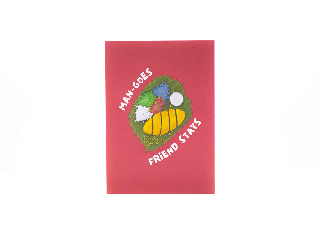 Reisundpapier Klappkarte Man-goes friend stays