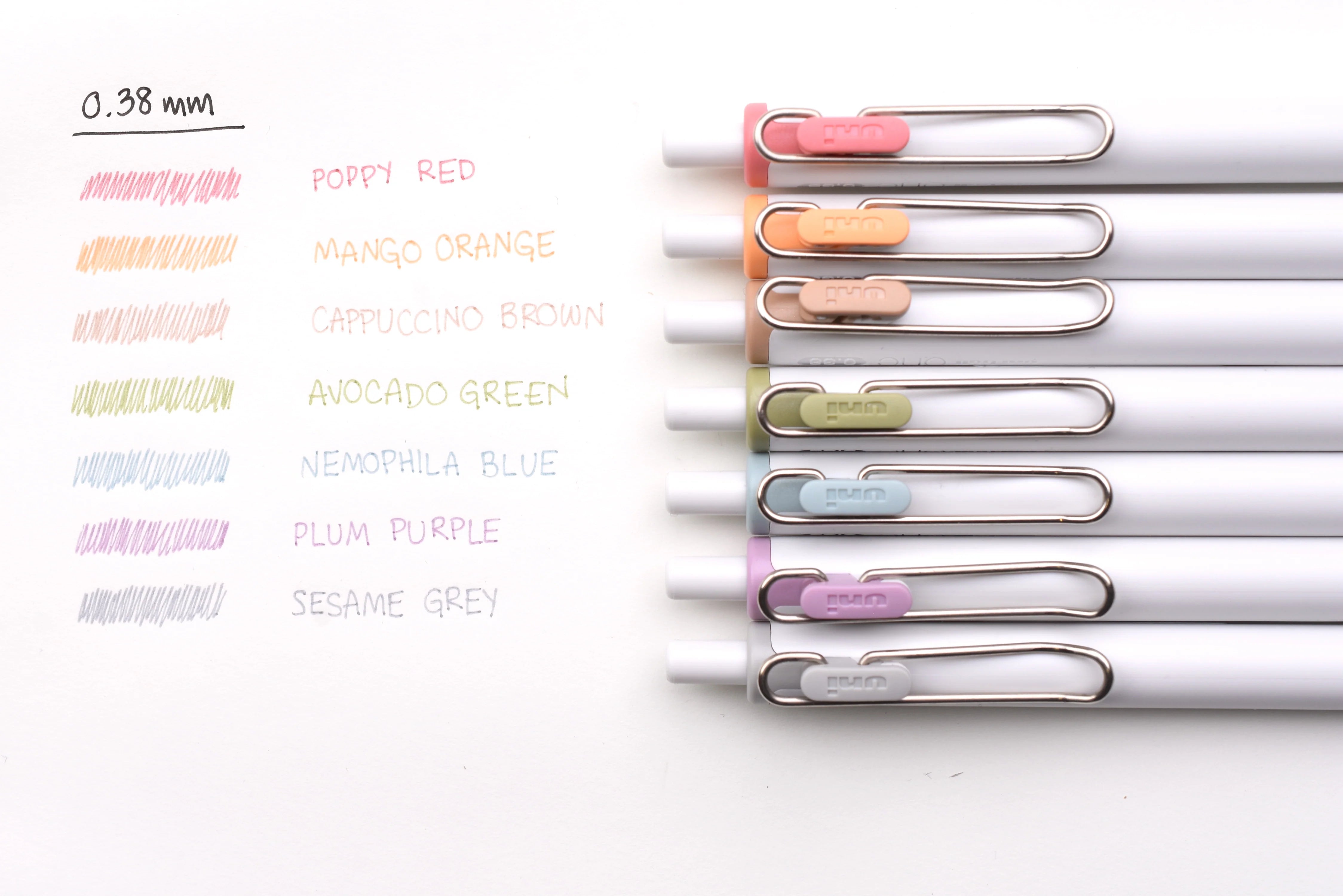 Mitsubishi Gelstifte-Set Uni Ball One Gel Pen Fika Color 0.38mm