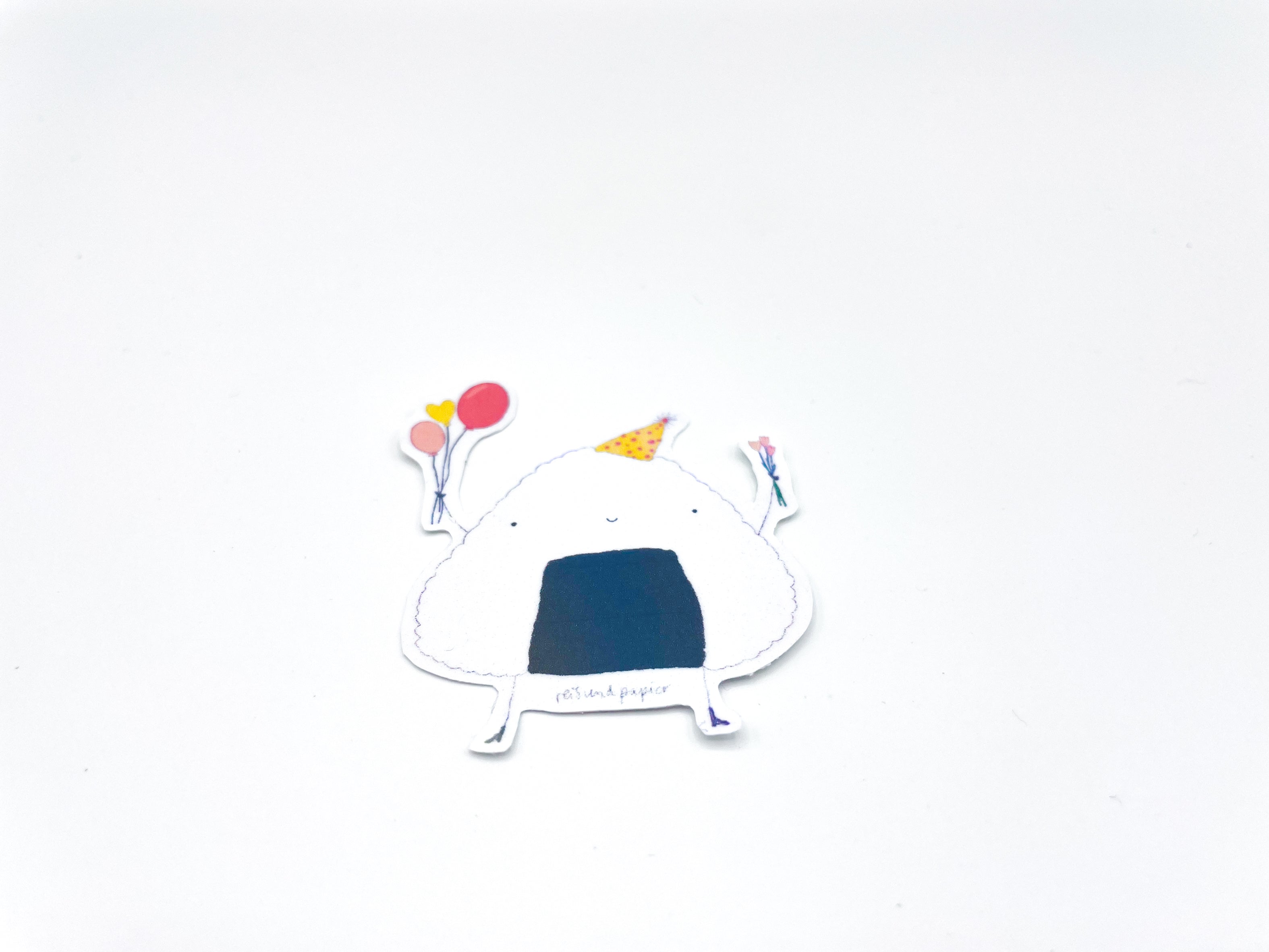 Reisundpapier Sticker Onigiri