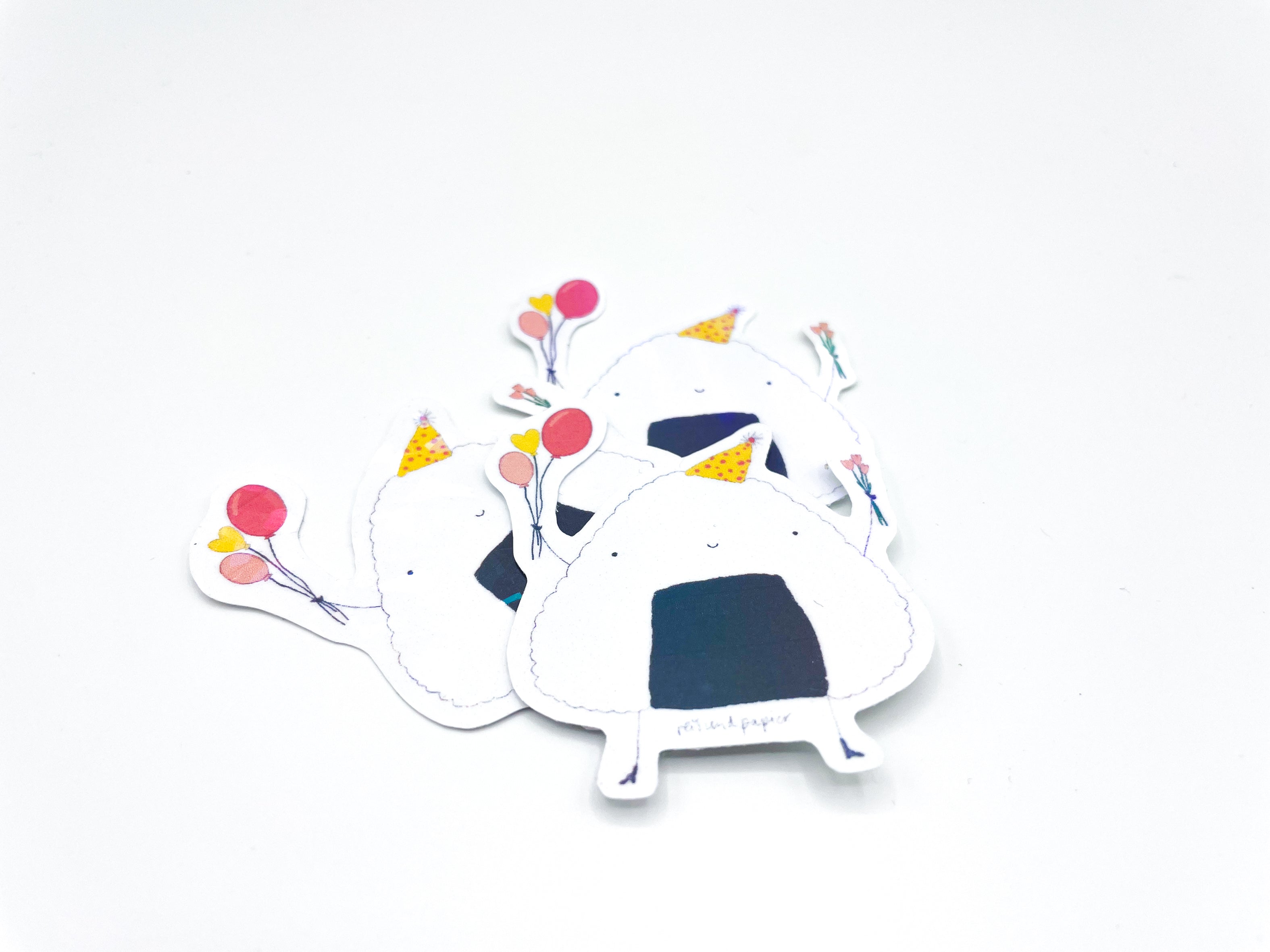 Reisundpapier Sticker Onigiri