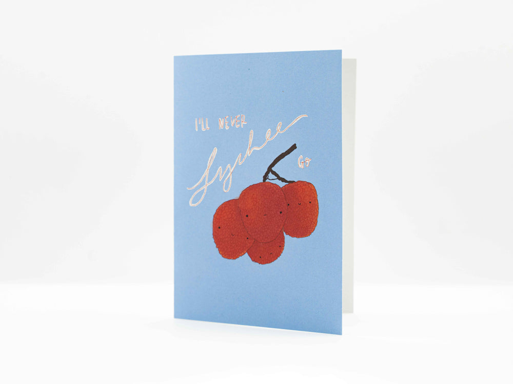 Reisundpapier Klappkarte I'll never Lychee go