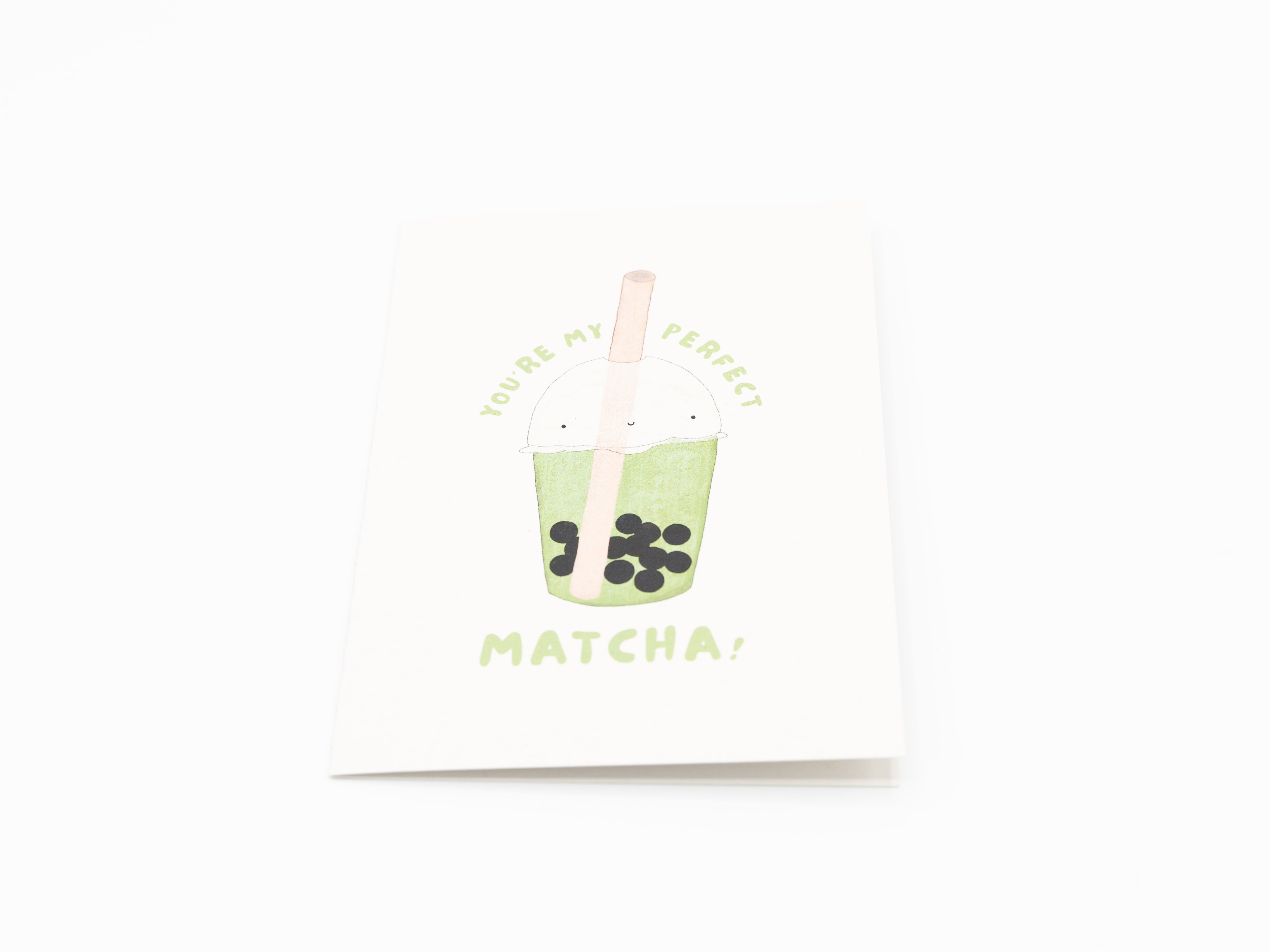 Reisundpapier Klappkarte You're my perfect matcha
