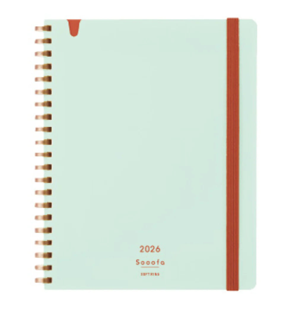 Kokuyo Sooofa Kalender 2026 Softring Diary B6 Light Green