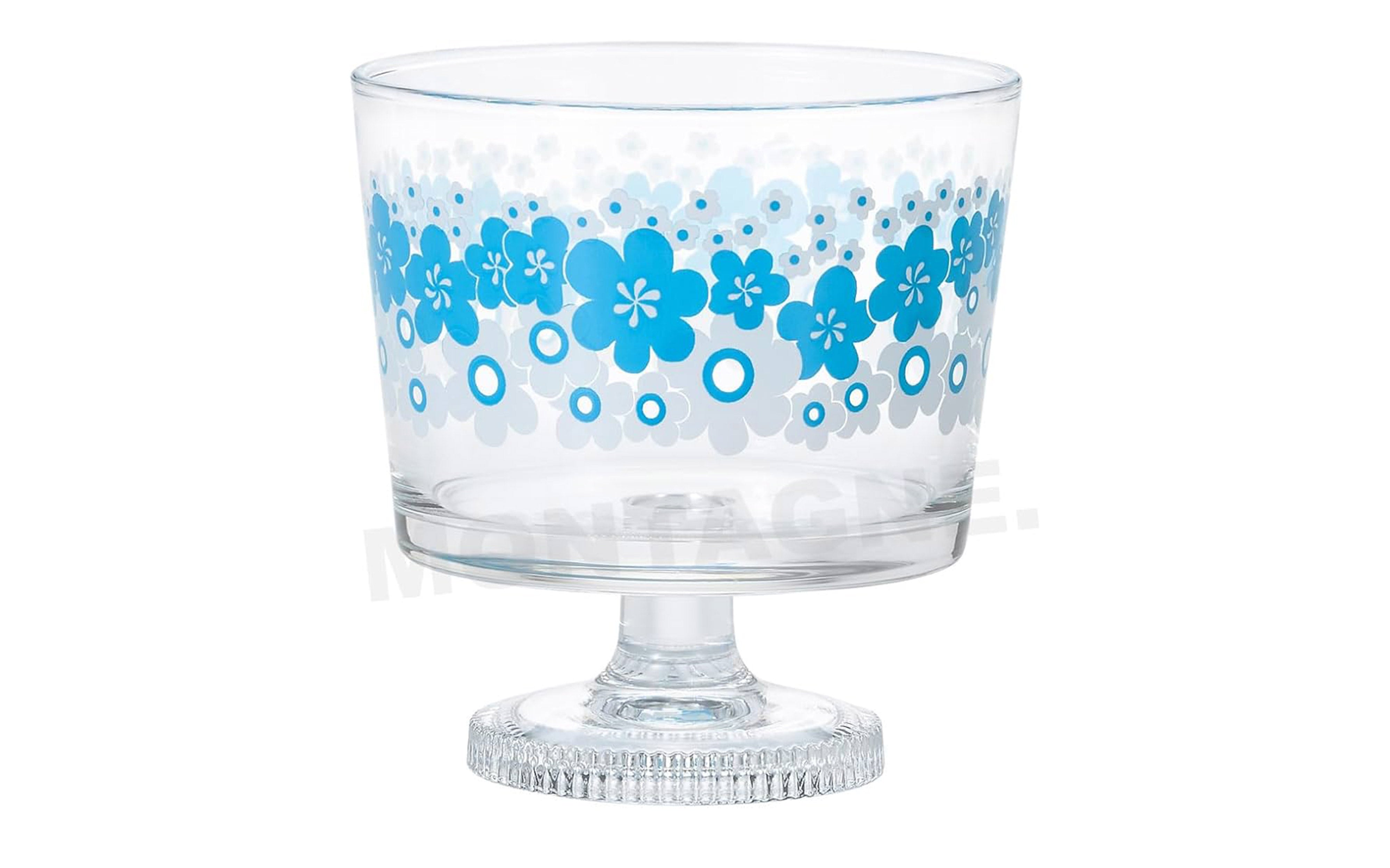 Aderia Retro Dessertglas Circle Blue Flower 285 ml