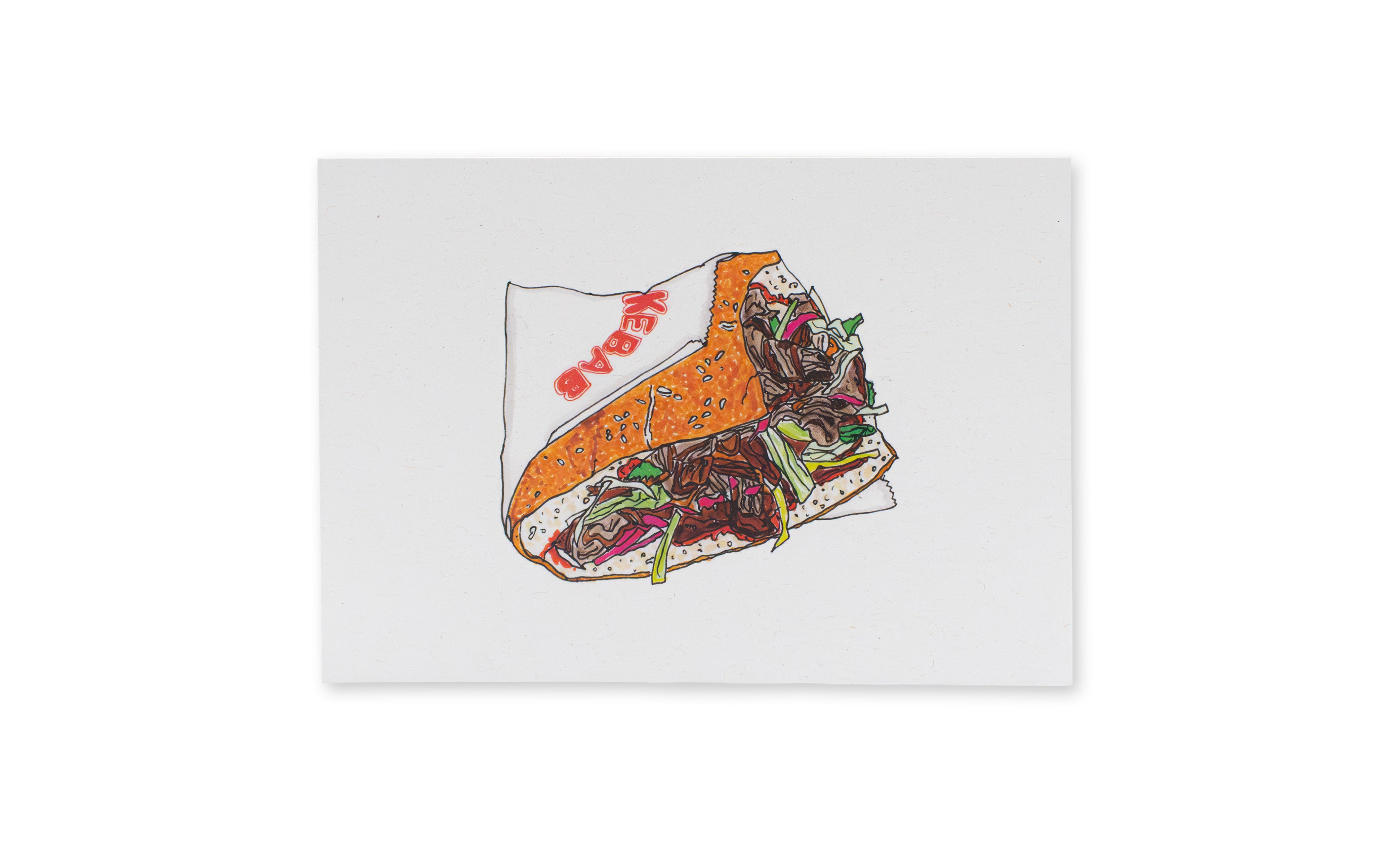 Goodfoodcrapdrawing x Sorami Postkarte Berlin Food