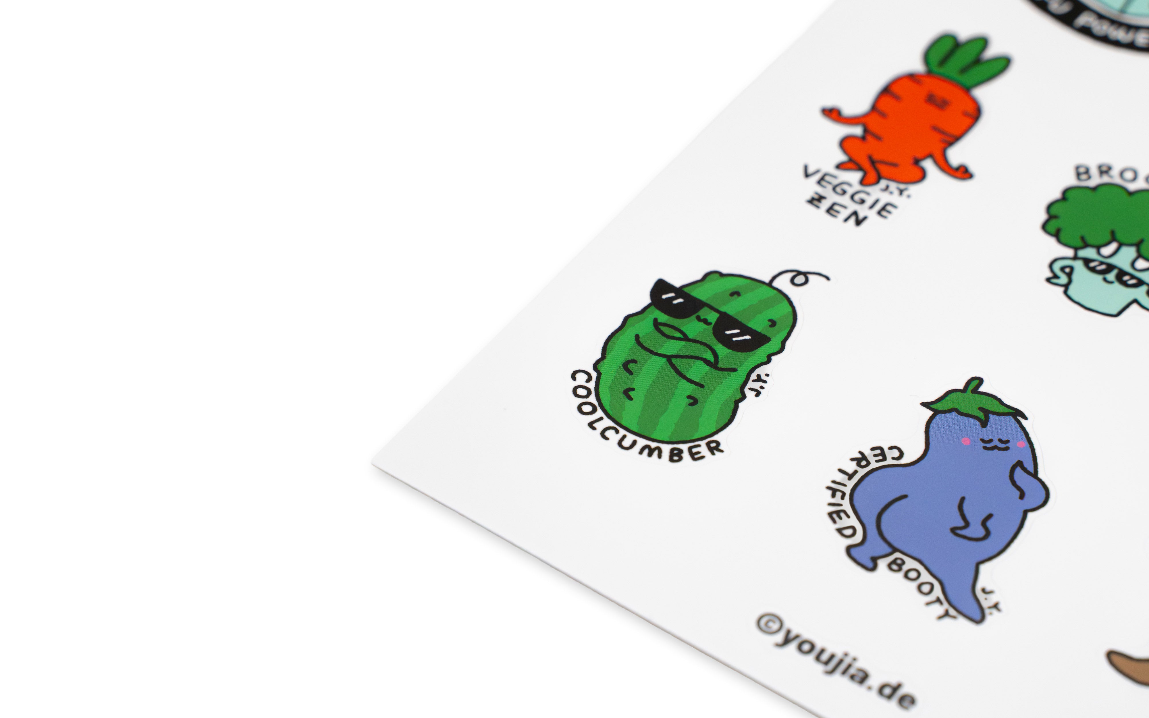 You Jia Sticker Set Veggie Vibes