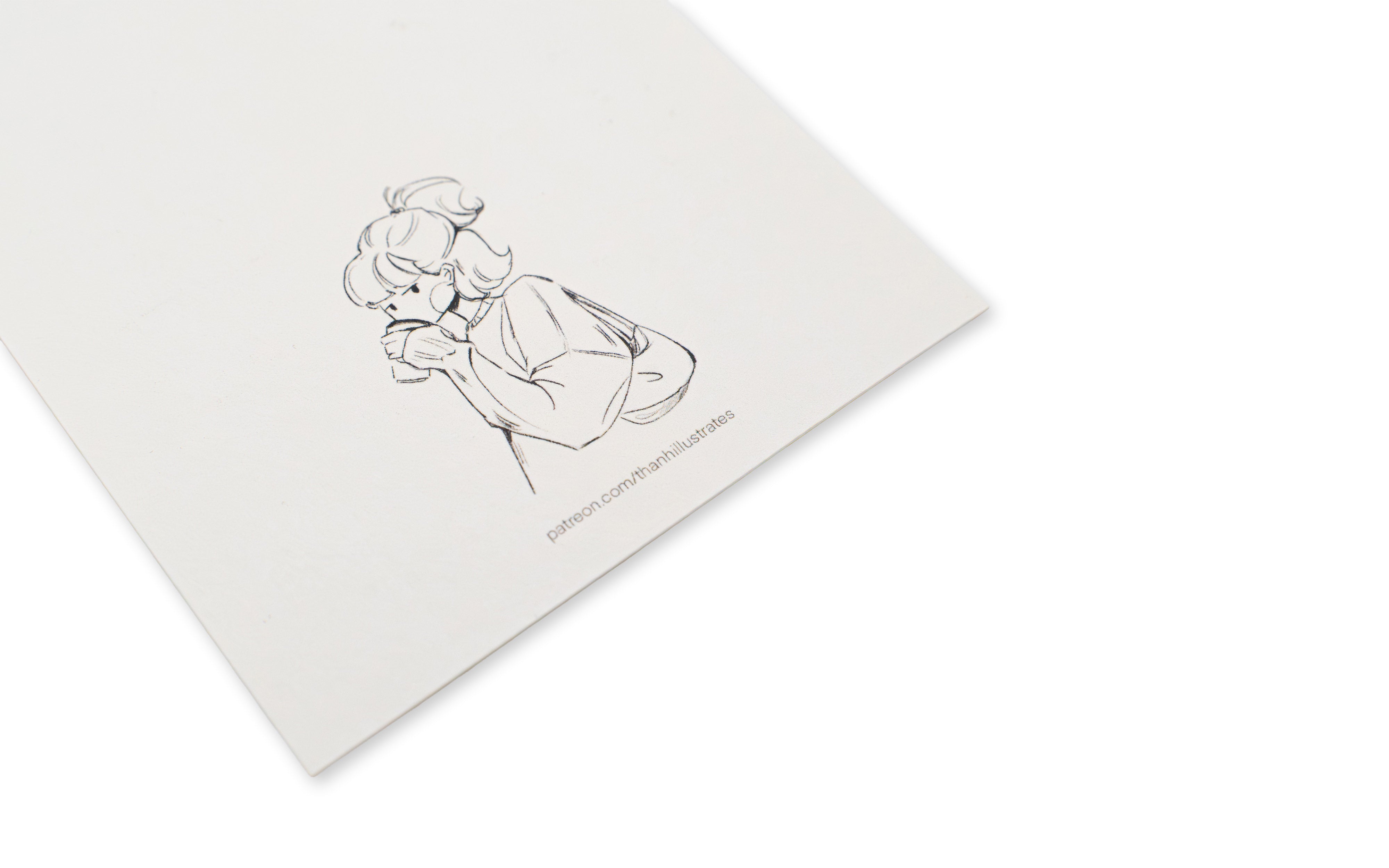Thanh Illustrates Postkarte Grumpy Coffee Tea Shop