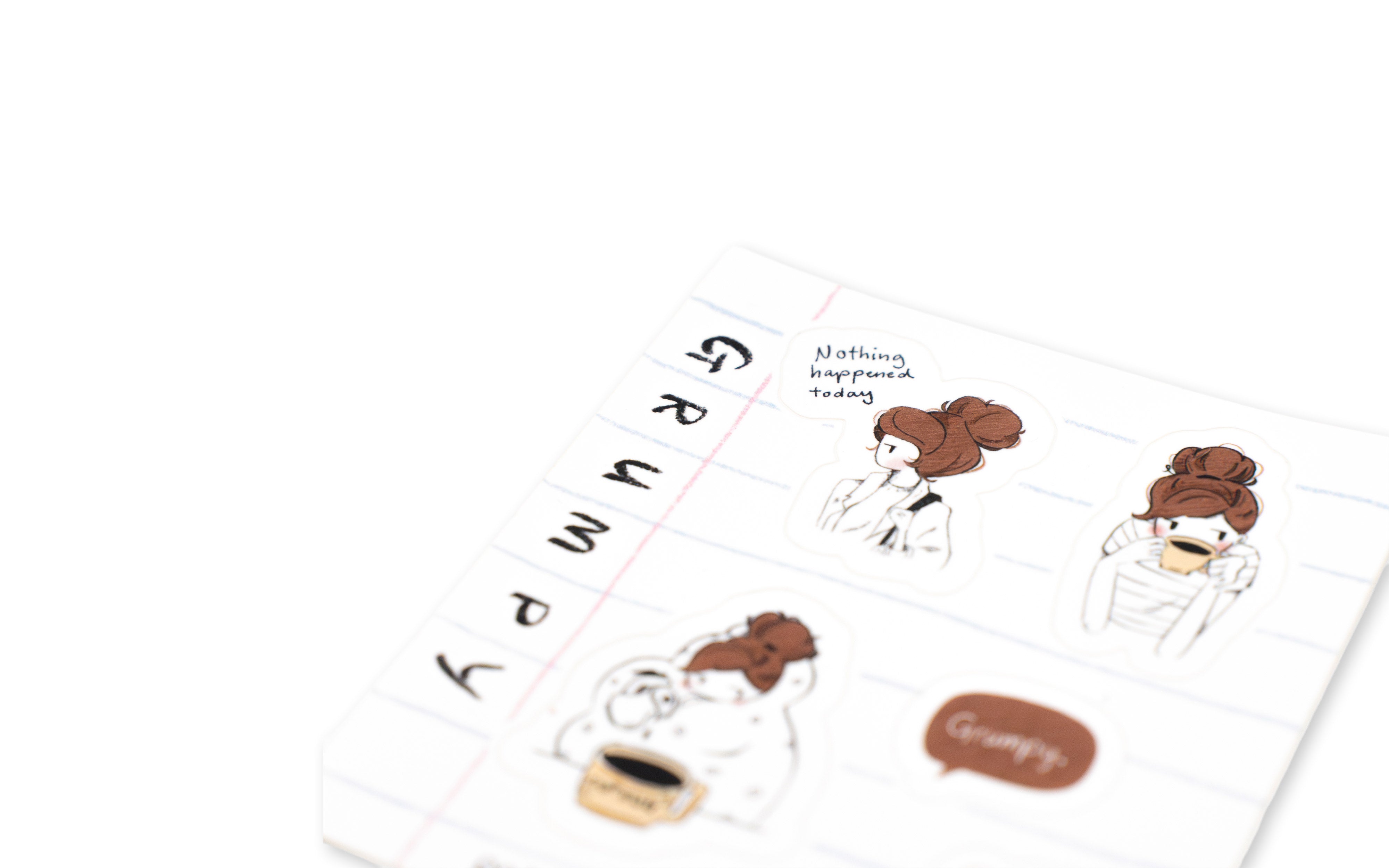 Thanh Illustrates Sticker Sheet Grumpy