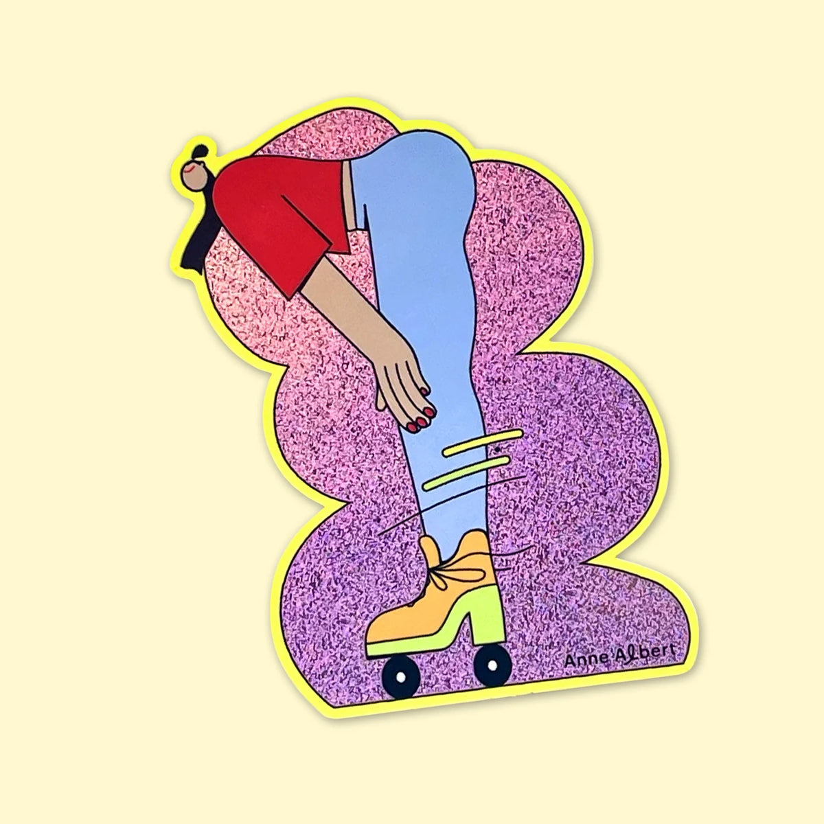 Anne Albert Illustration Sticker Rollergirl