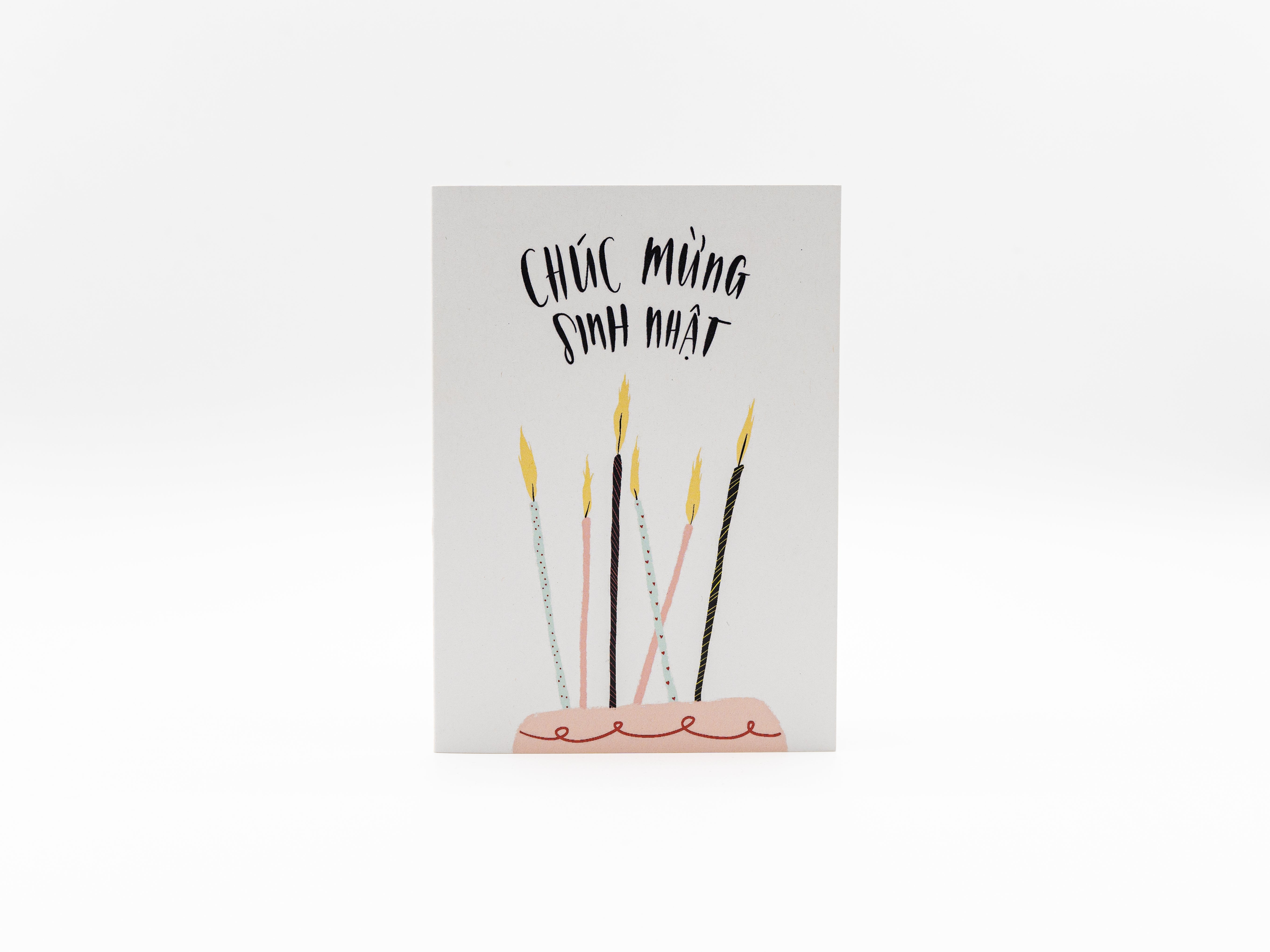 Reisundpapier Klappkarte Geburtstag chuc mung sinh nhat weiß