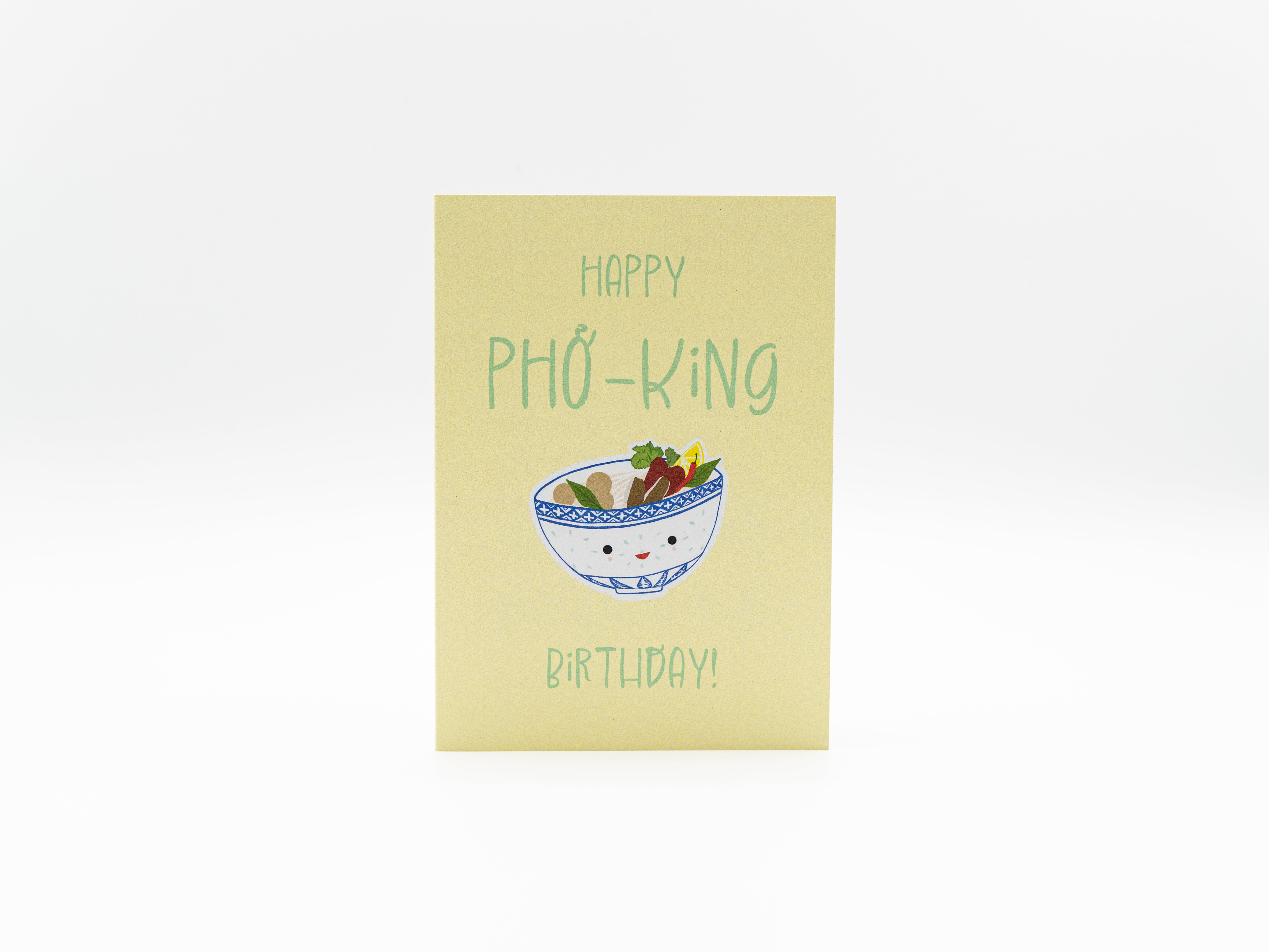 Reisundpapier Klappkarte  Happy PHO-king Birthday
