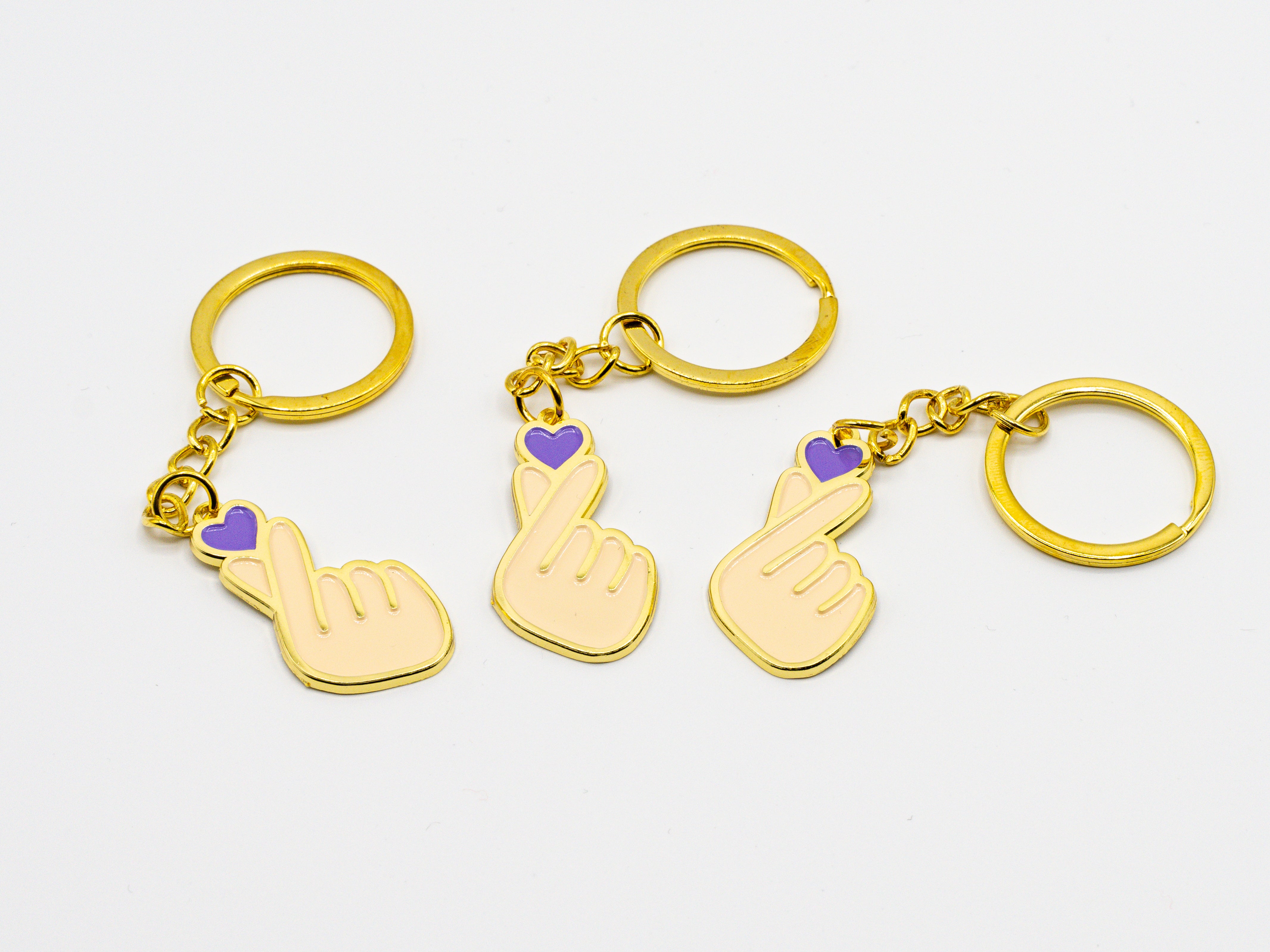 Reisundpapier Schlüsselanhänger, Key Chain Fingerhearts, Anhänger