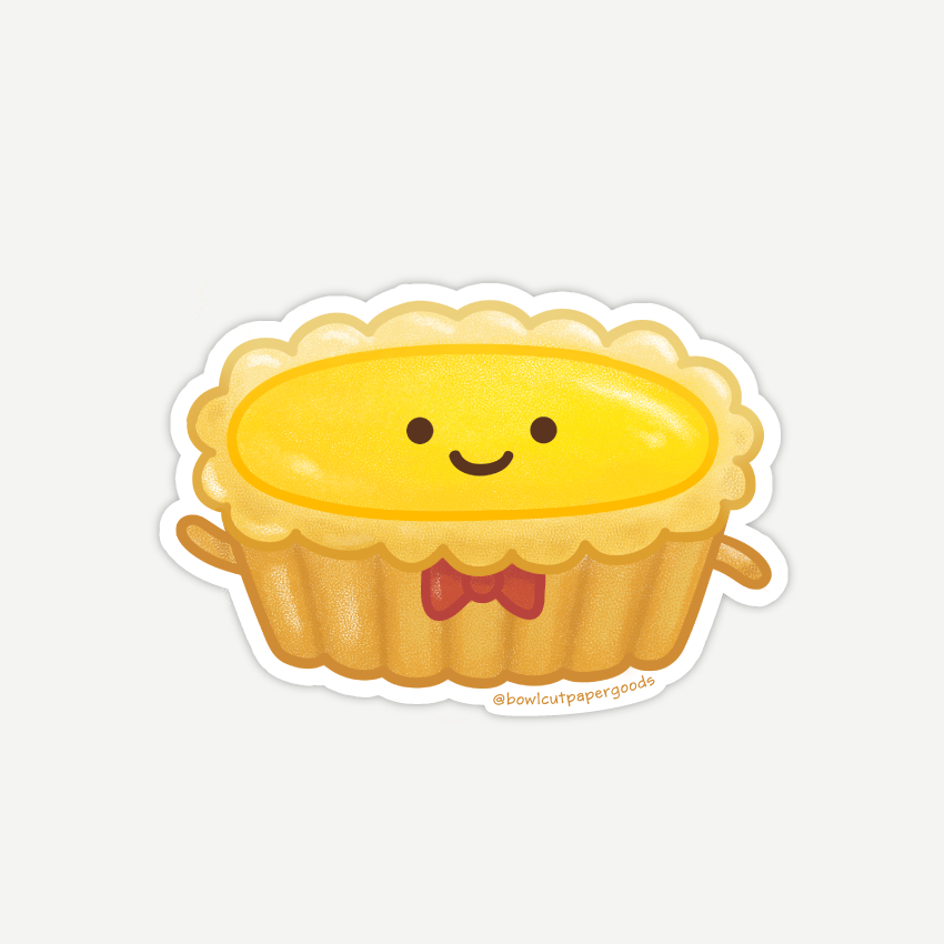 Bowl Cut Paper Goods Sticker Dandy Egg Tart