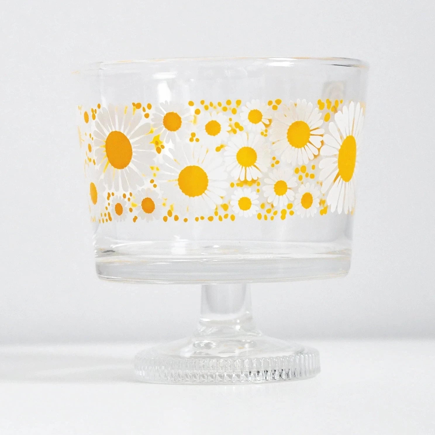 Aderia Retro Dessertglas Flower Yellow 285 ml