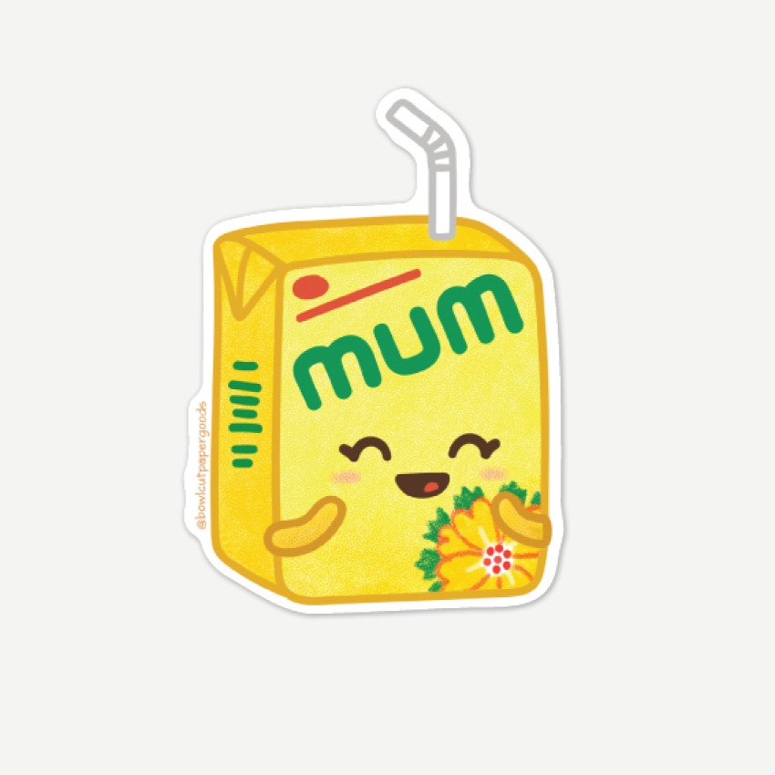 Bowl Cut Paper Goods Sticker Tea
