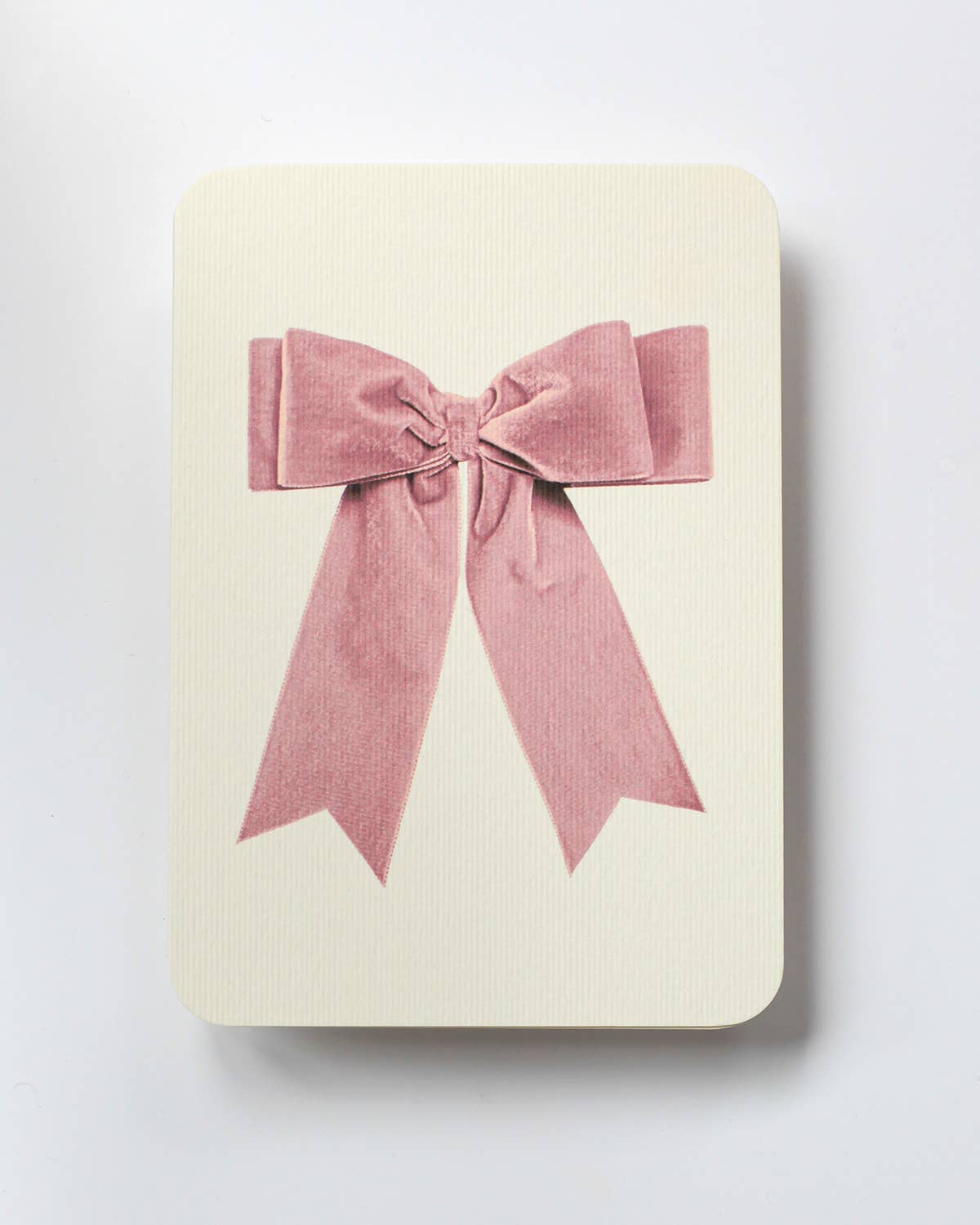 Canonbury Press Klappkarte Samtschleife babyrosa