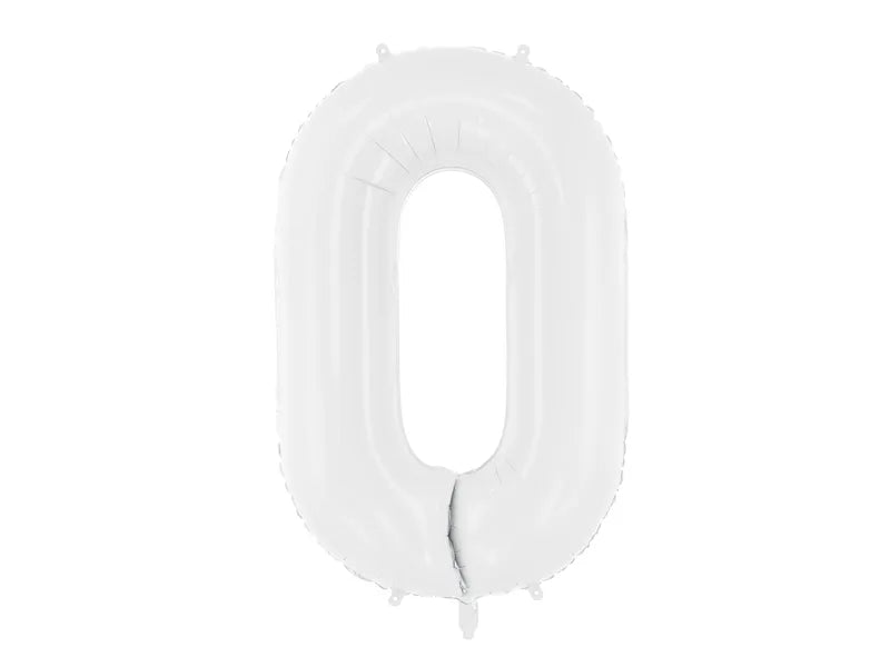 Folienballon Ziffer Weiß 86 cm