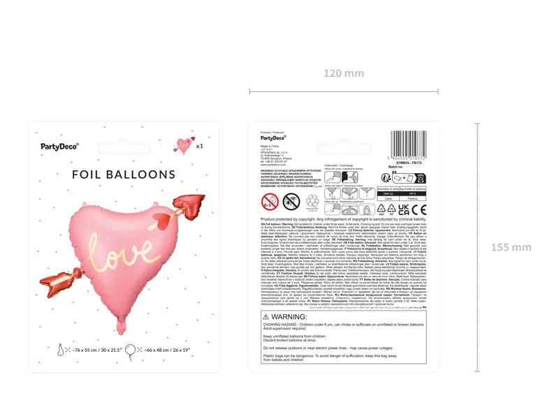 Folienballon Herz Mit Pfeil