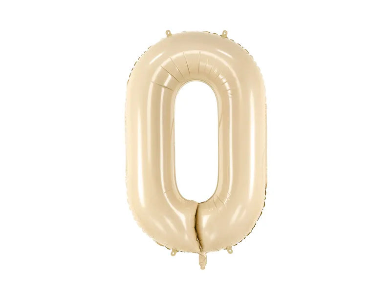 Folienballon Ziffer Beige 72 cm