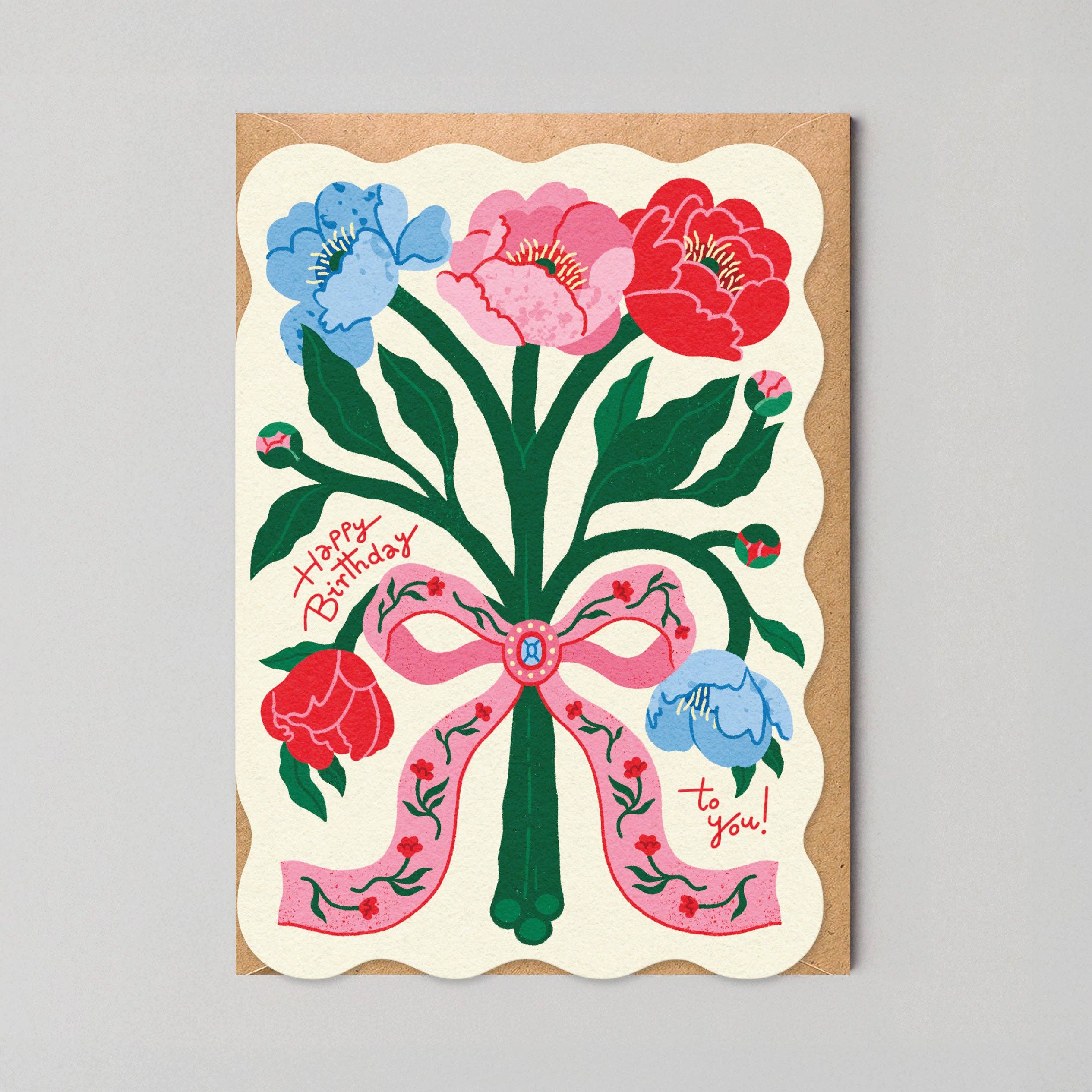 Studio Boketto x Edyta Demurat Klappkarte Happy Birthday Peonies