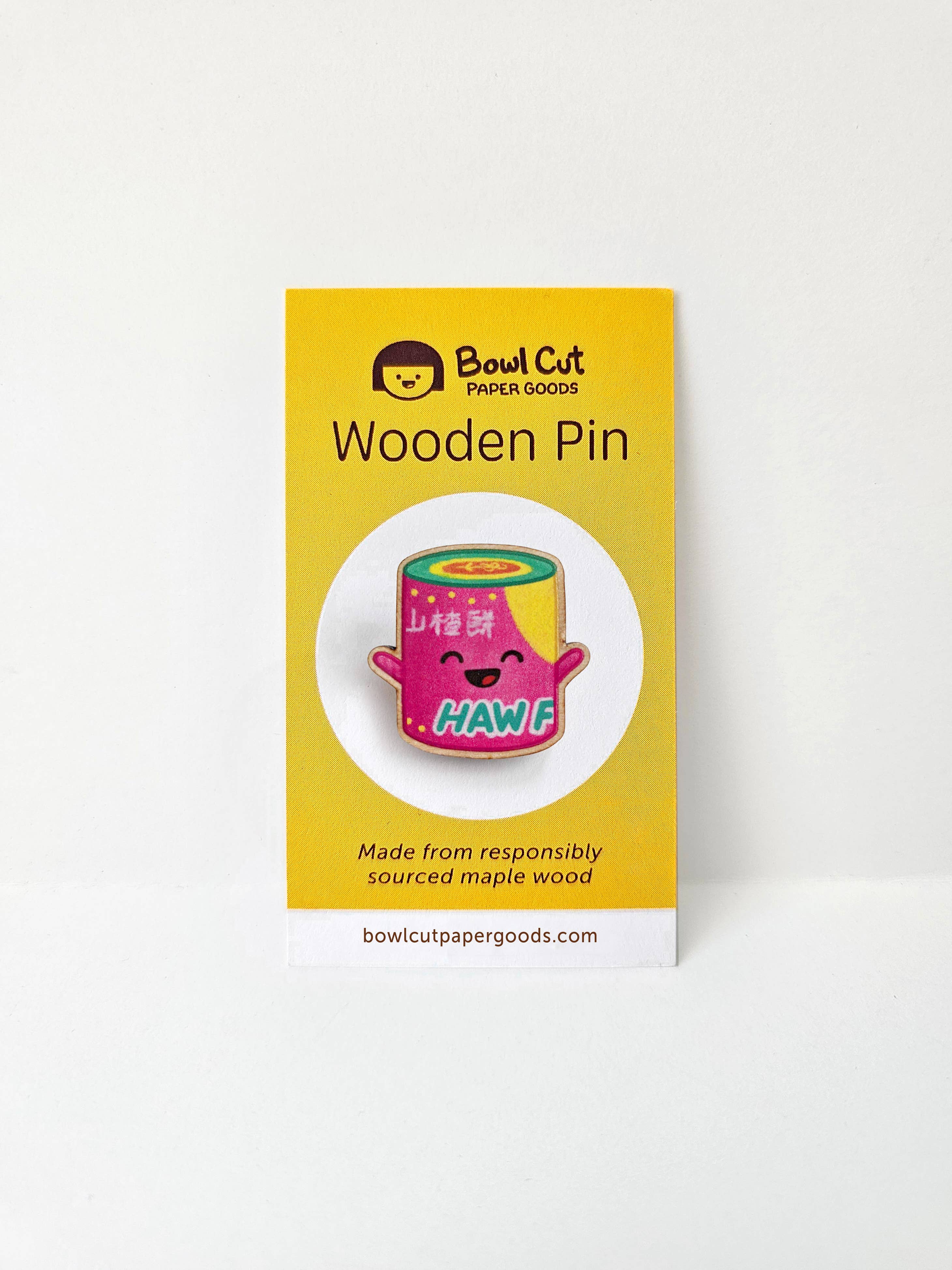 Bowl Cut Paper Goods Pin Haw Flakes