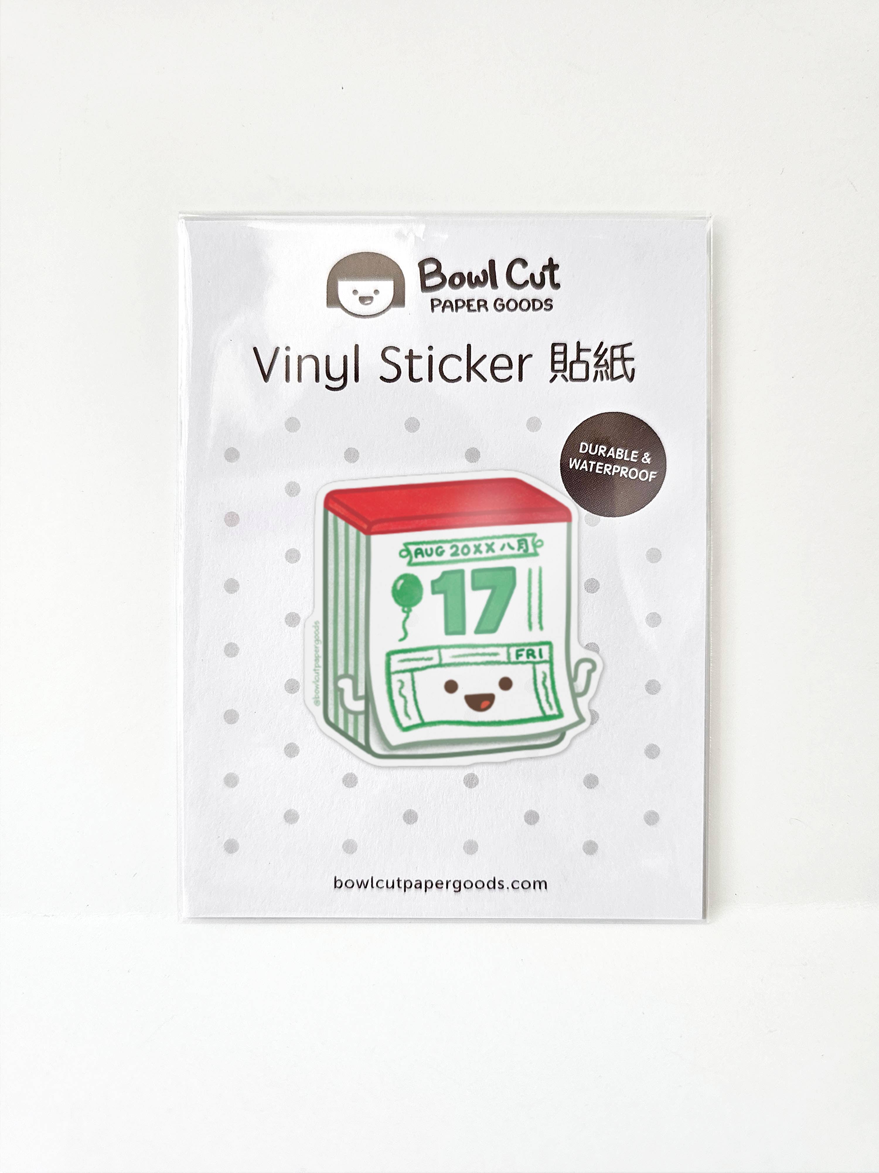 Bowl Cut Paper Goods Sticker Chinese Calender