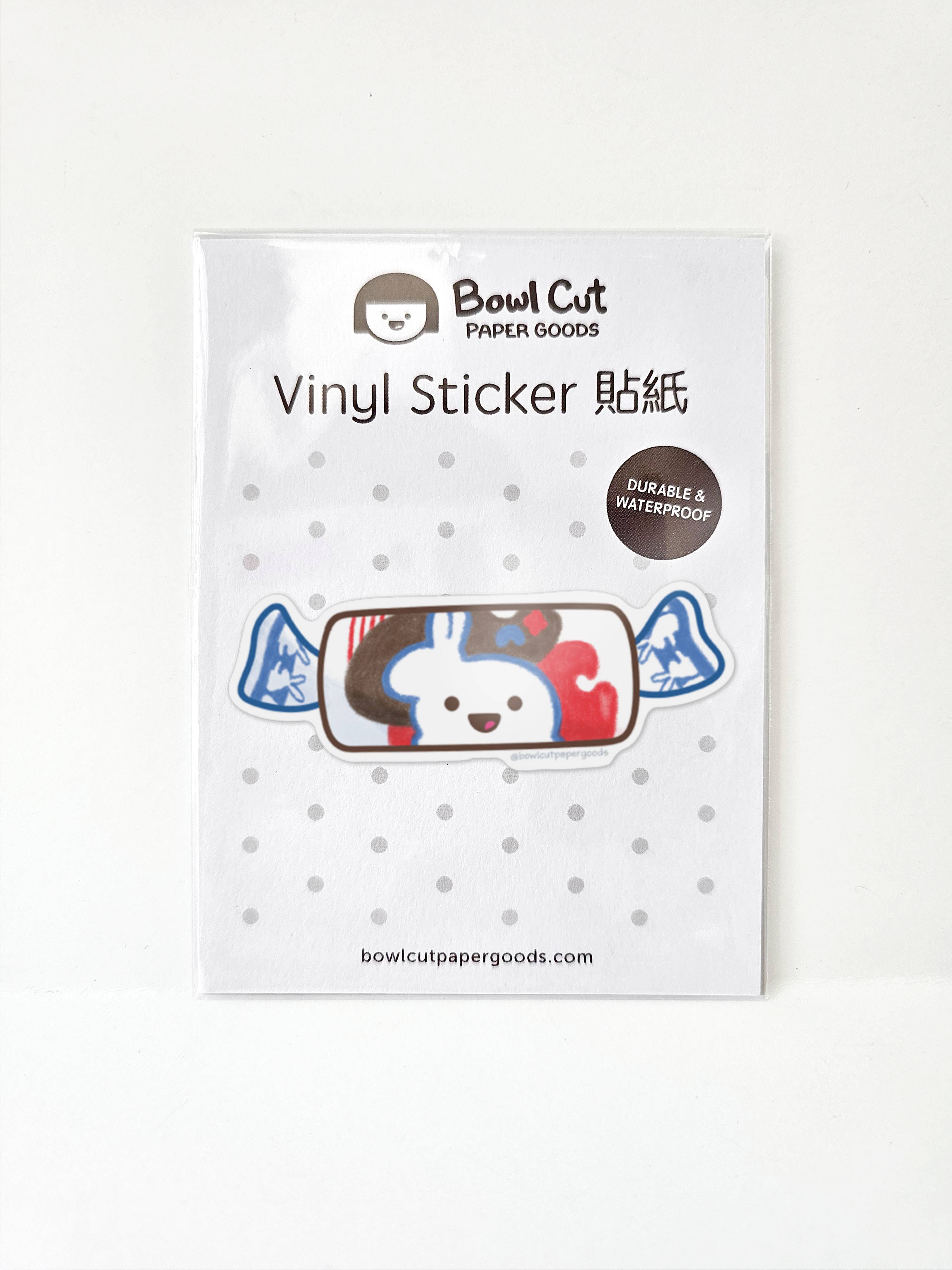 Bowl Cut Paper Goods Sticker White Rabbit Candy