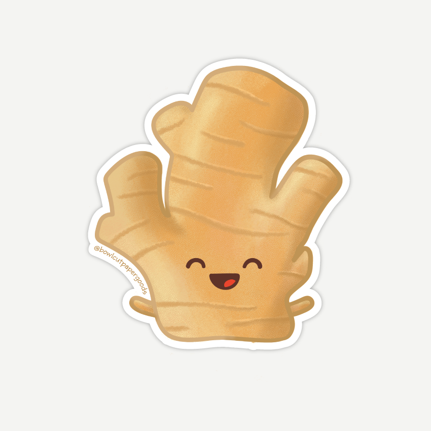 Bowl Cut Paper Goods Sticker Ginger