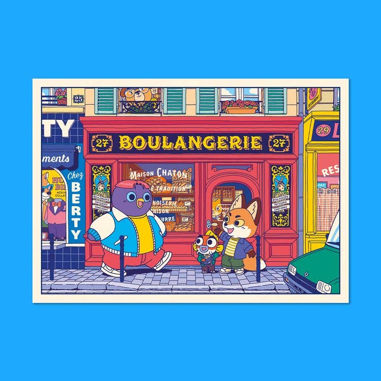 Yeaaah! Studio Postkarte Bakery/Boulangerie