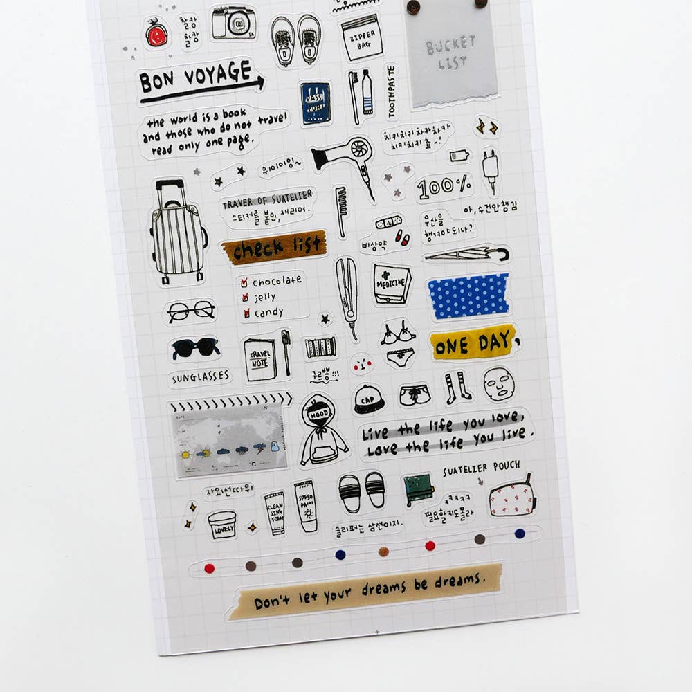 Suatelier Design Sticker Set Travel Note