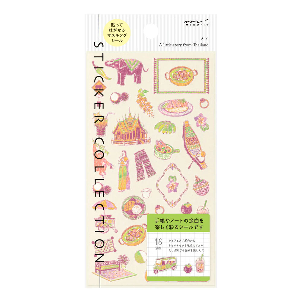 Midori Sticker Set Thai Motifs