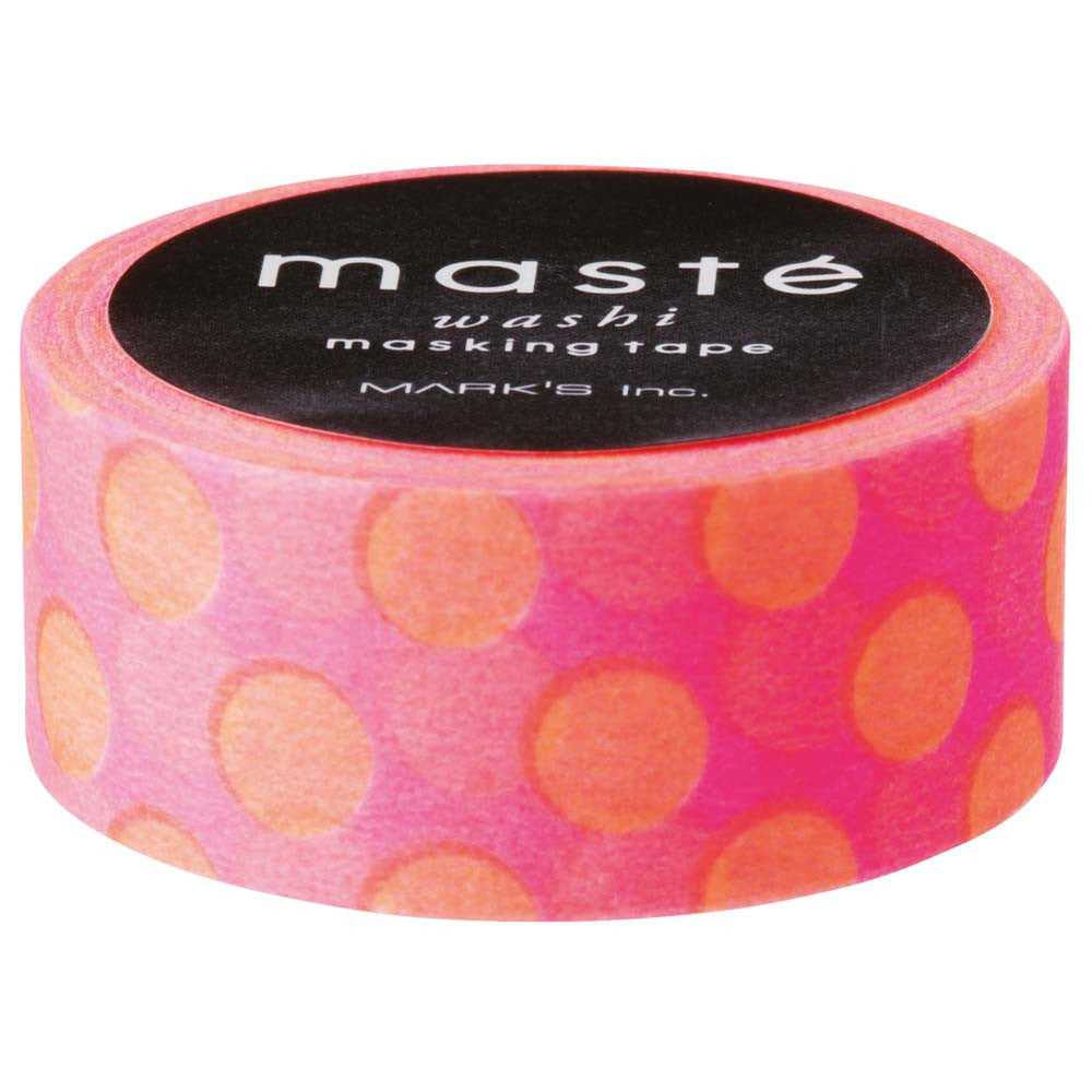 Maste Masking Tape Neon Orange Dot Basic