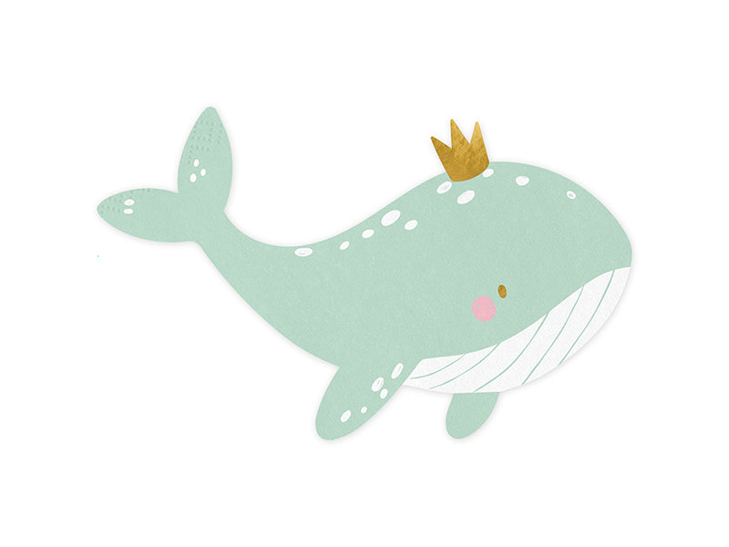 Papierservietten Walfisch