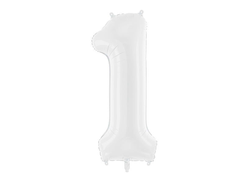 Folienballon Ziffer Weiß 86 cm