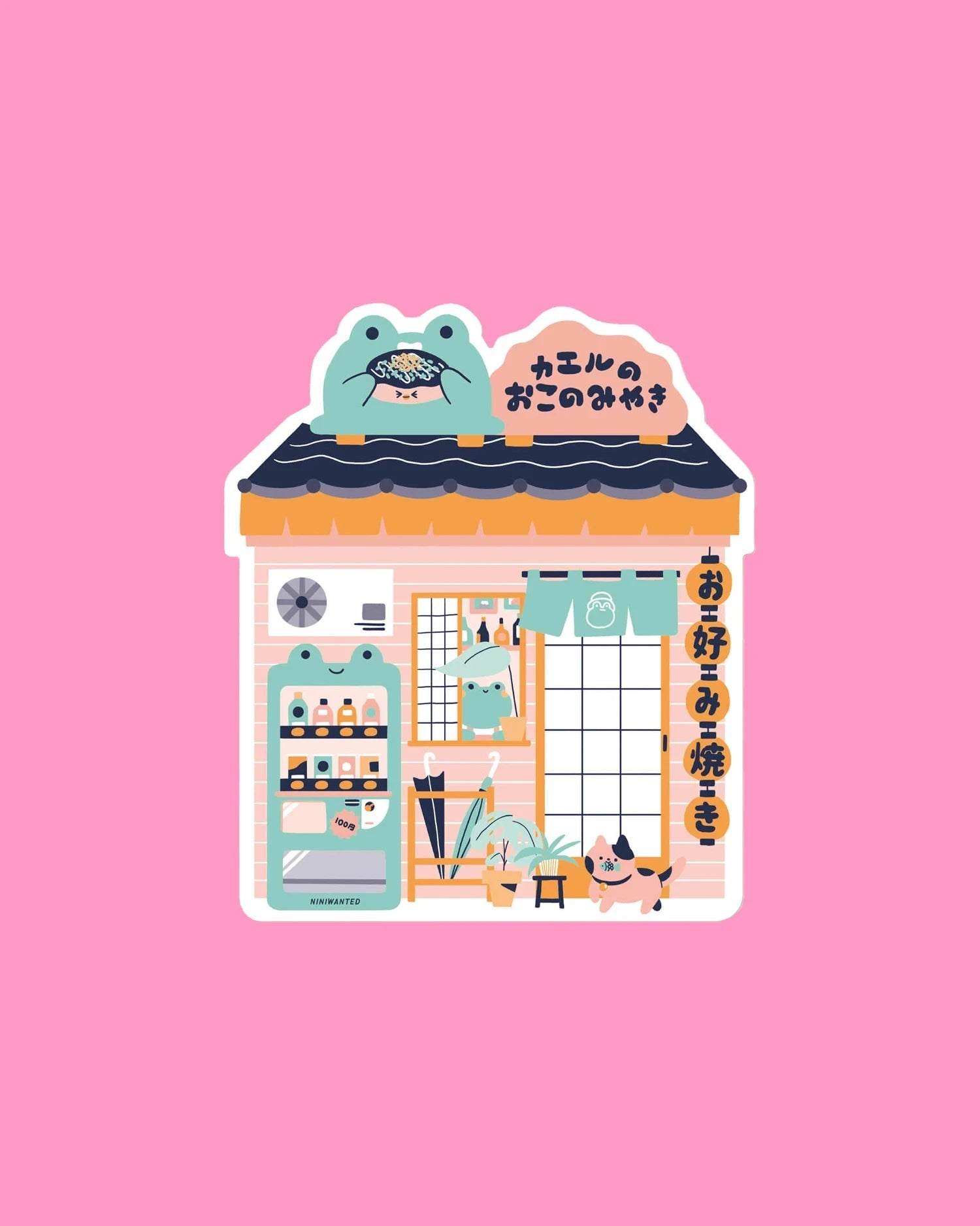 Niniwanted Sticker Okonomiyaki Shop
