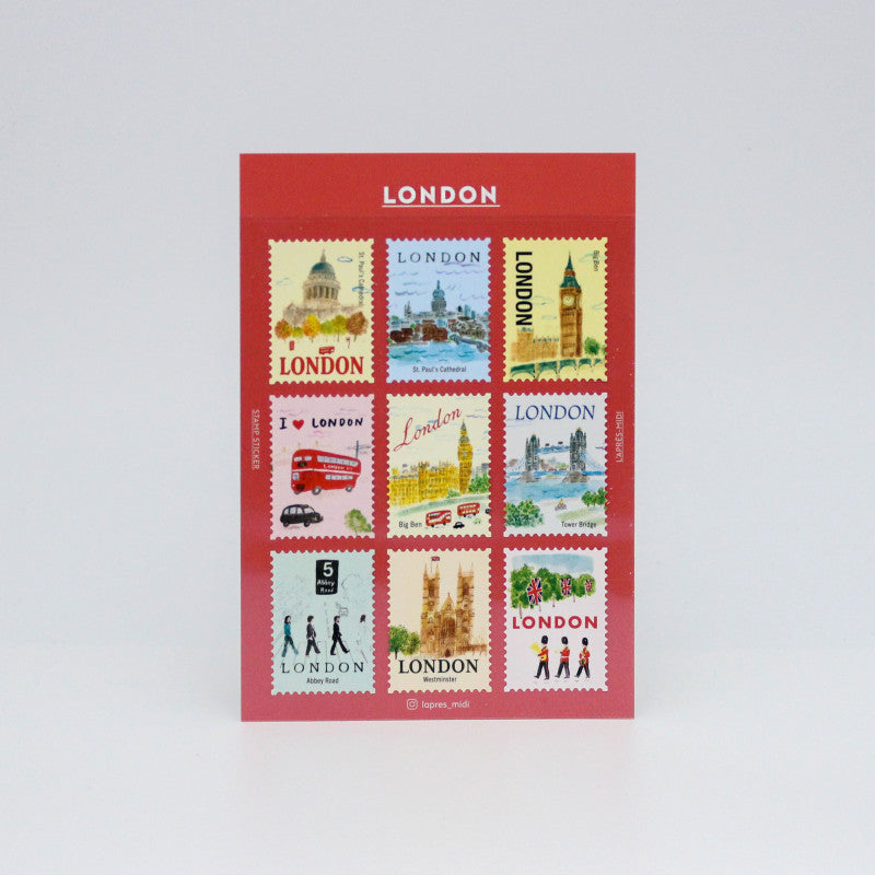 L'après Midi Sticker Postage Stamp London