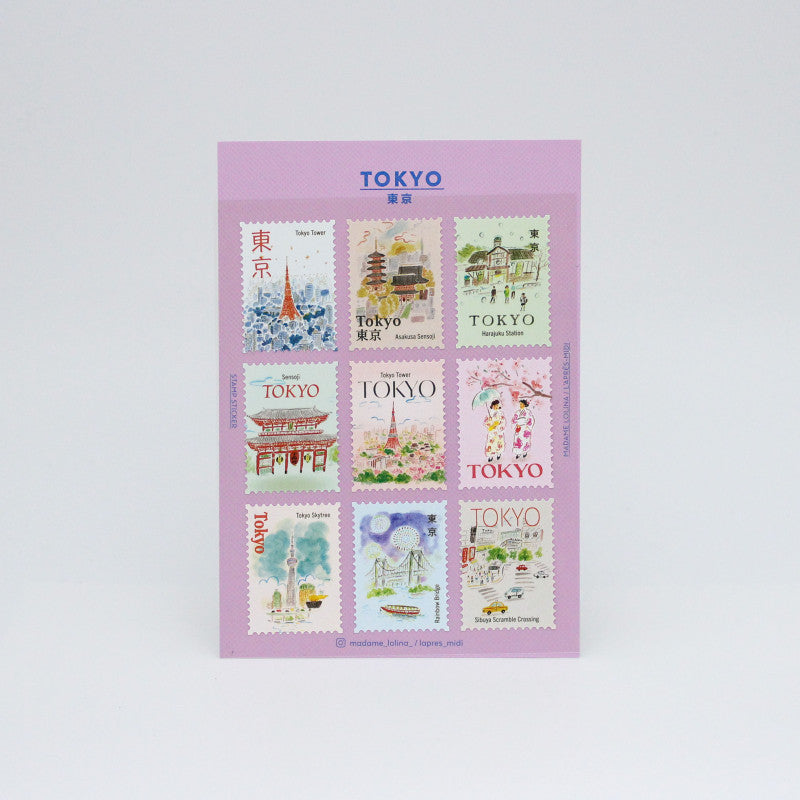 L'après Midi Sticker Postage Stamp Tokyo