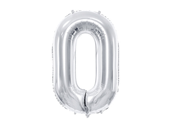 Folienballon Ziffer Silber 86 cm