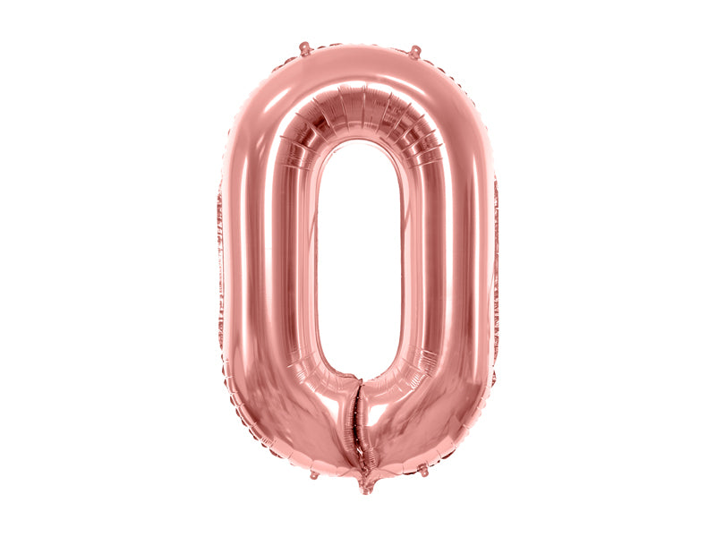 Folienballon Ziffer Roségold 86 cm