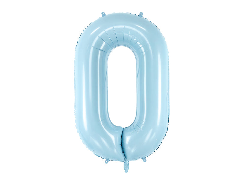 Folienballon Ziffer Hellblau 86 cm