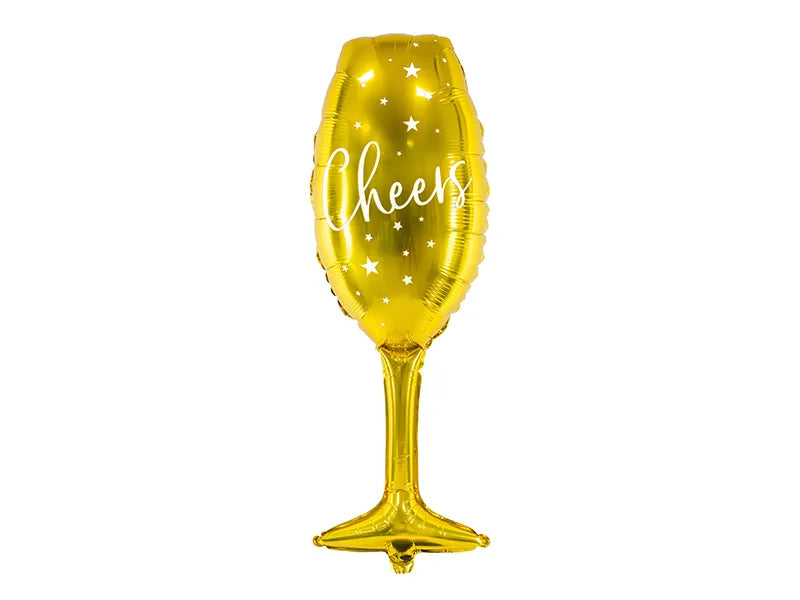 Folienballon Glas Cheers